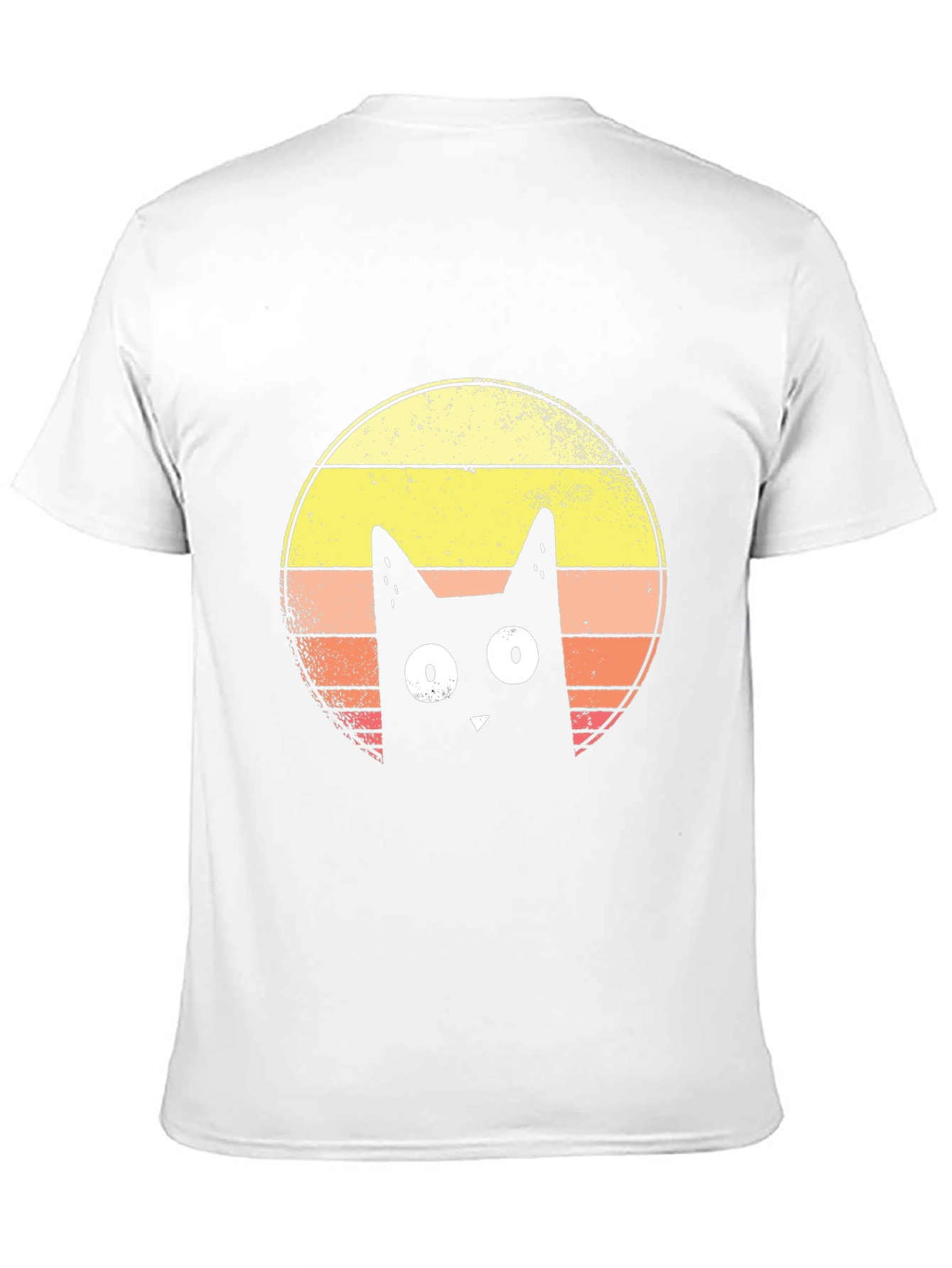 Retro Cat Graphic T-Shirt - Mens Black Tee