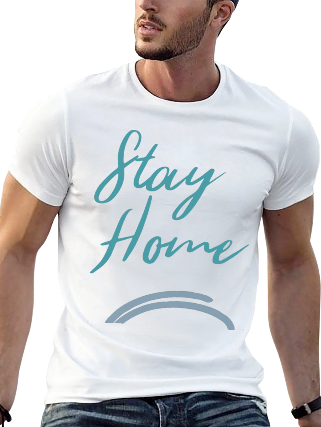 Stay Home Black Graphic Tee