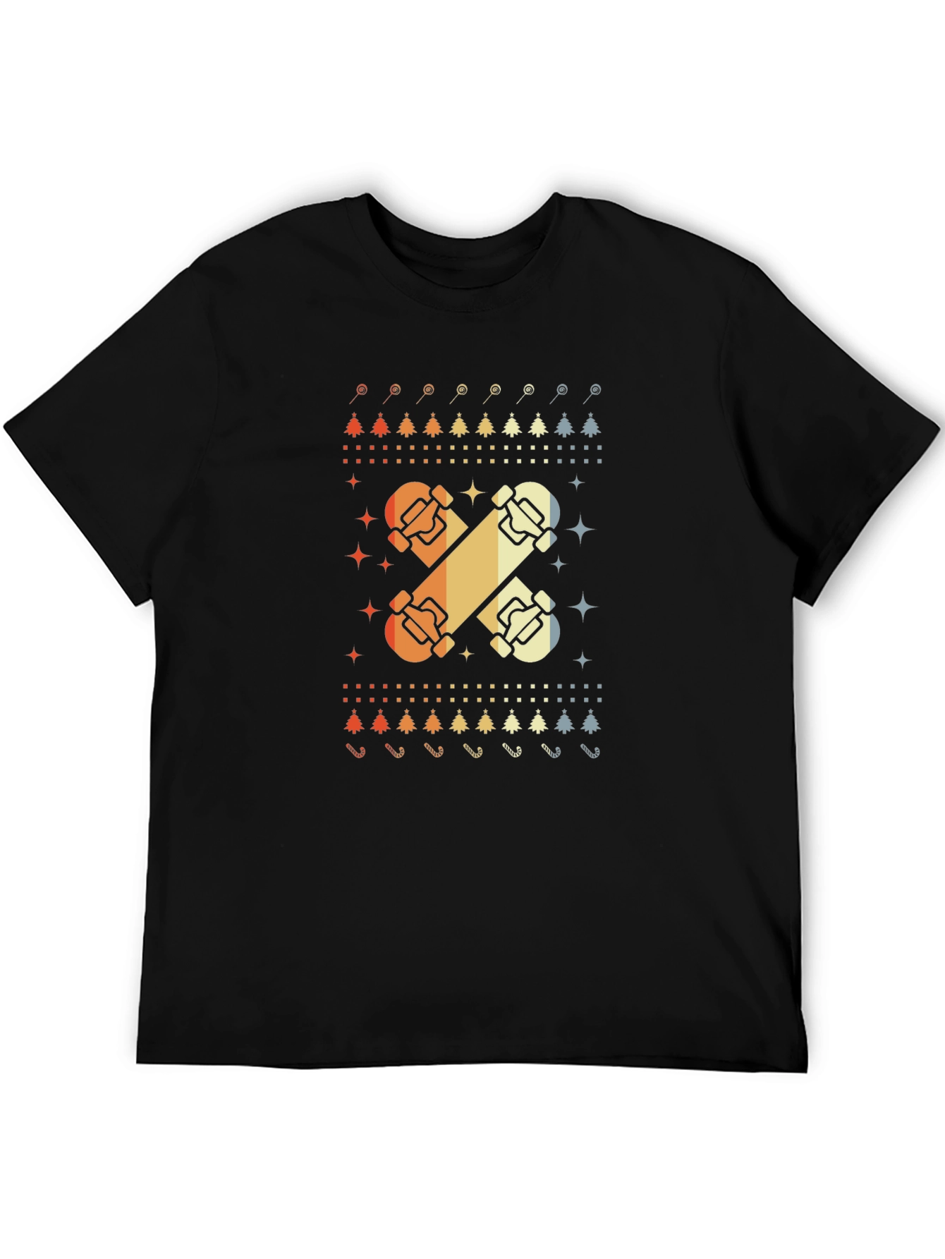 Retro Skateboard Christmas T-Shirt