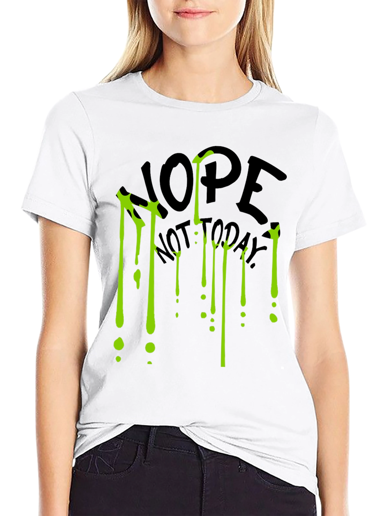 Nope Not Today Graphic Tee - Black T-Shirt