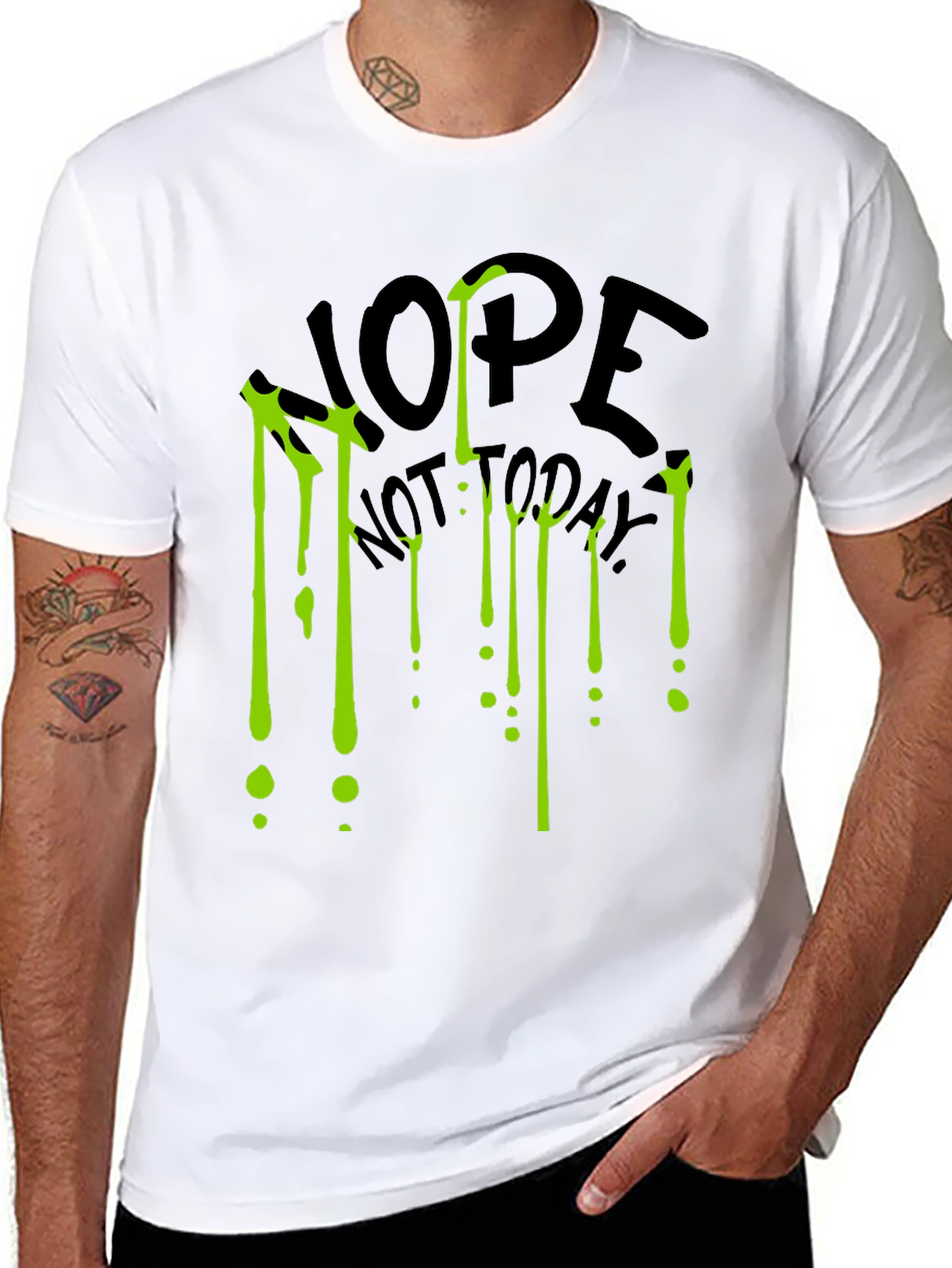 Nope Not Today Graphic Tee - Black T-Shirt