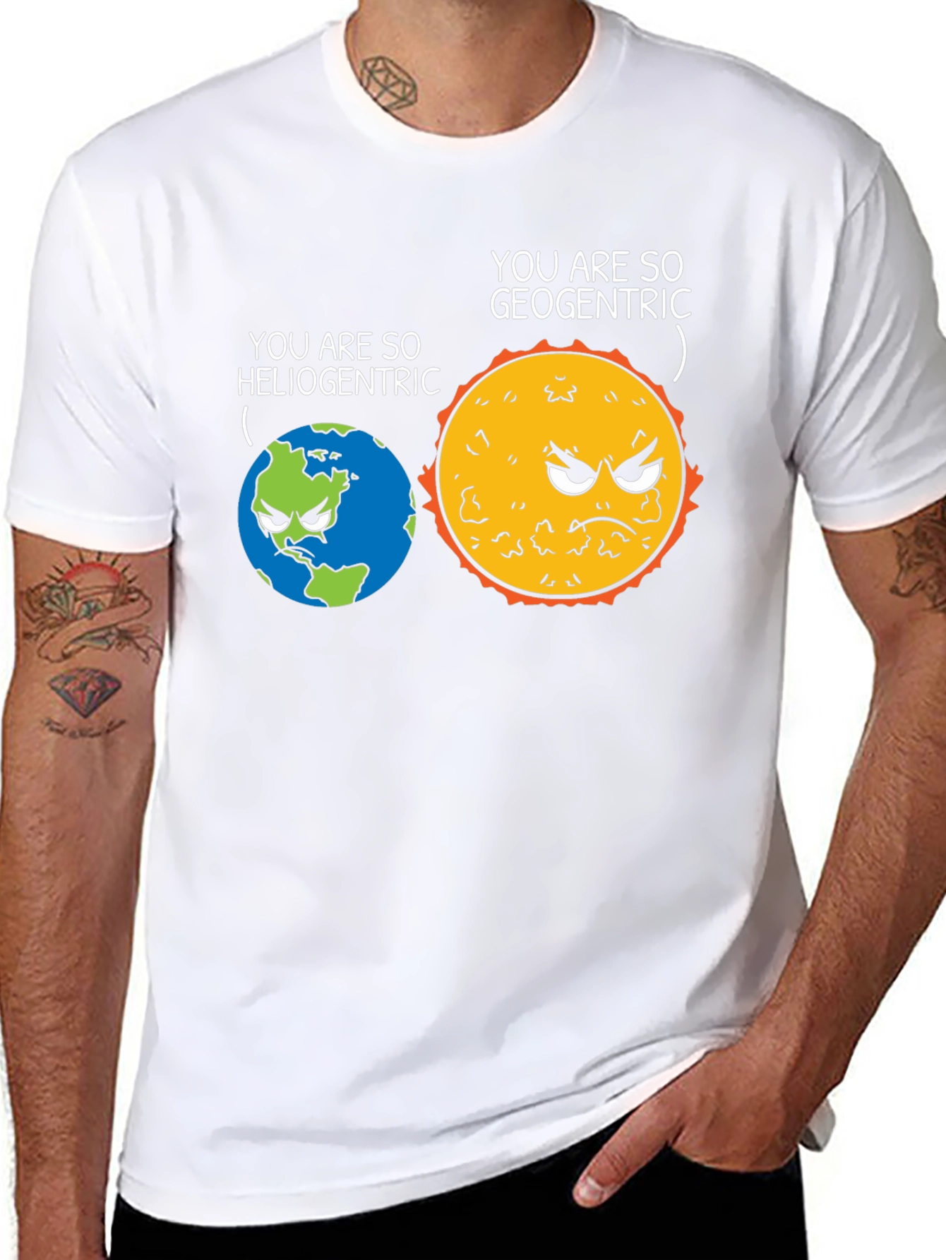 Geocentric Heliocentric Graphic Tee