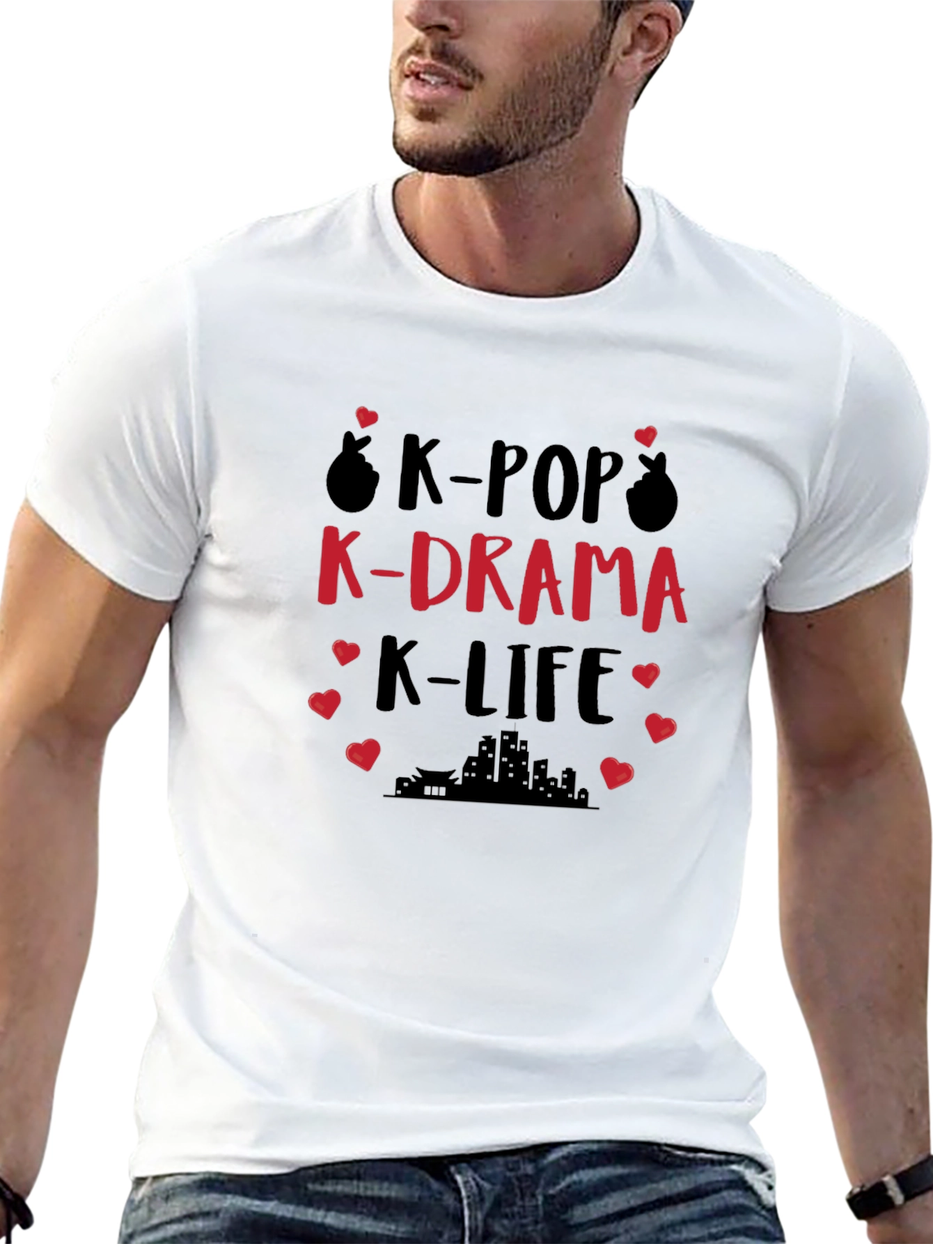 K-Pop K-Drama K-Life T-Shirt - Black Cotton