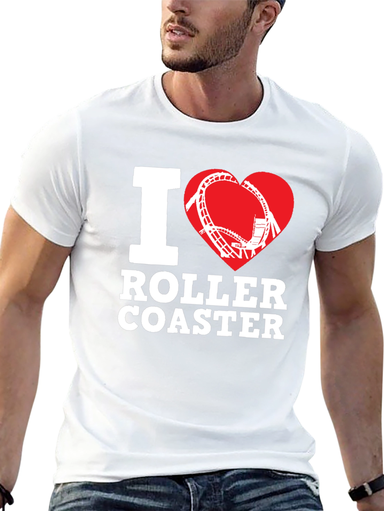I Love Roller Coaster Black Tee