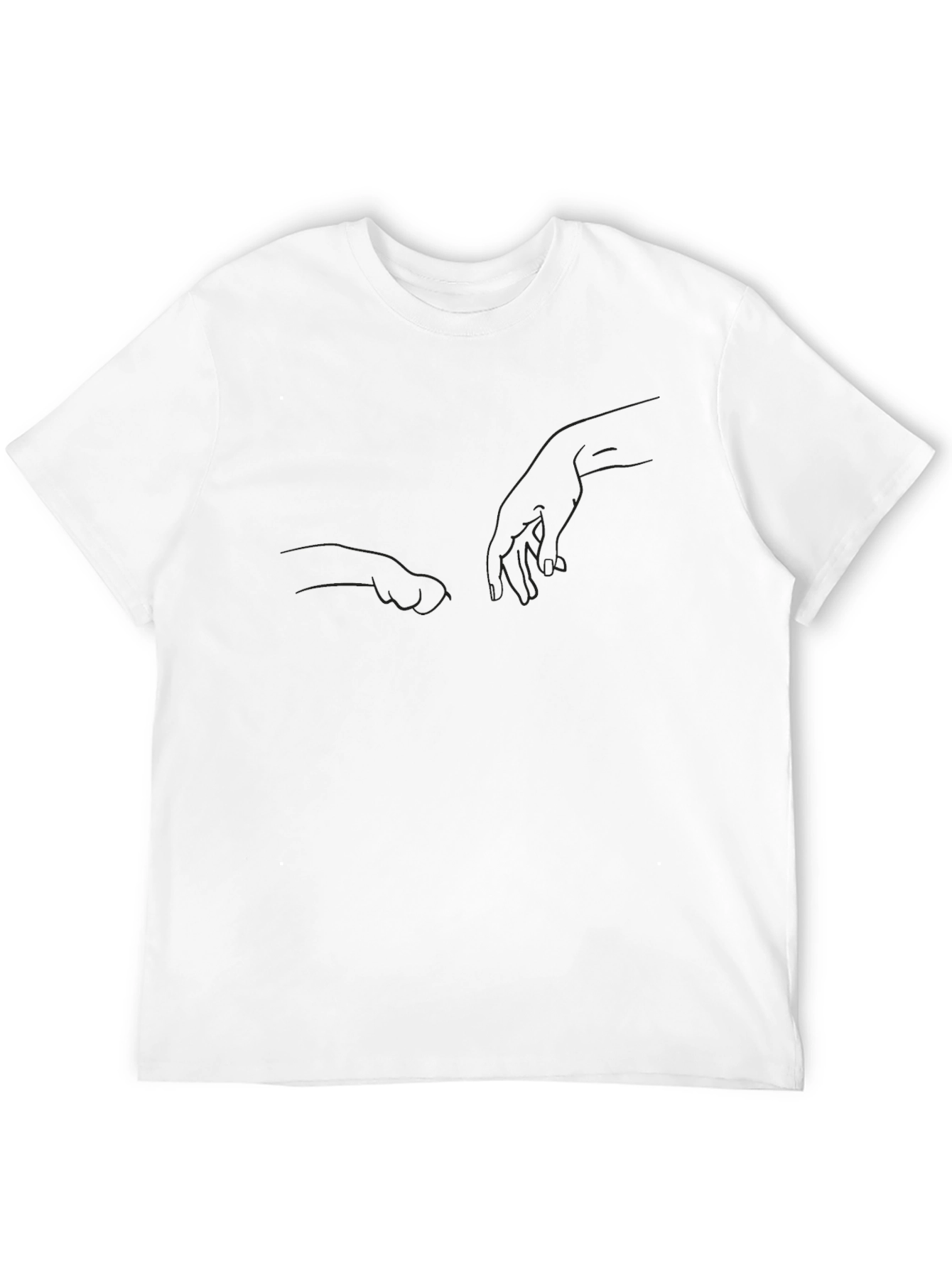 Creation of Adam Inspired Black T-Shirt