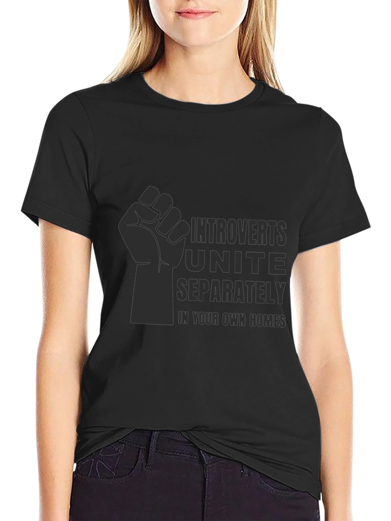 Introverts Unite T-Shirt - Black Graphic Tee