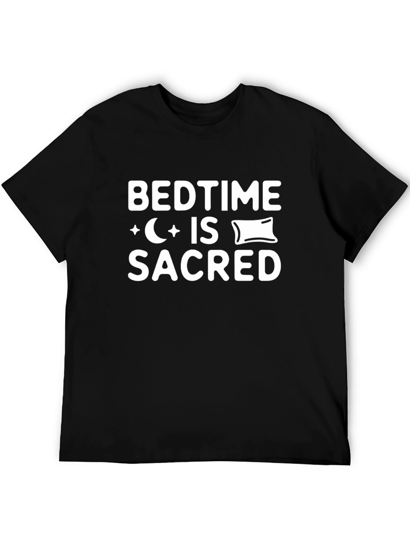 Bedtime Is Sacred Black Graphic Tee