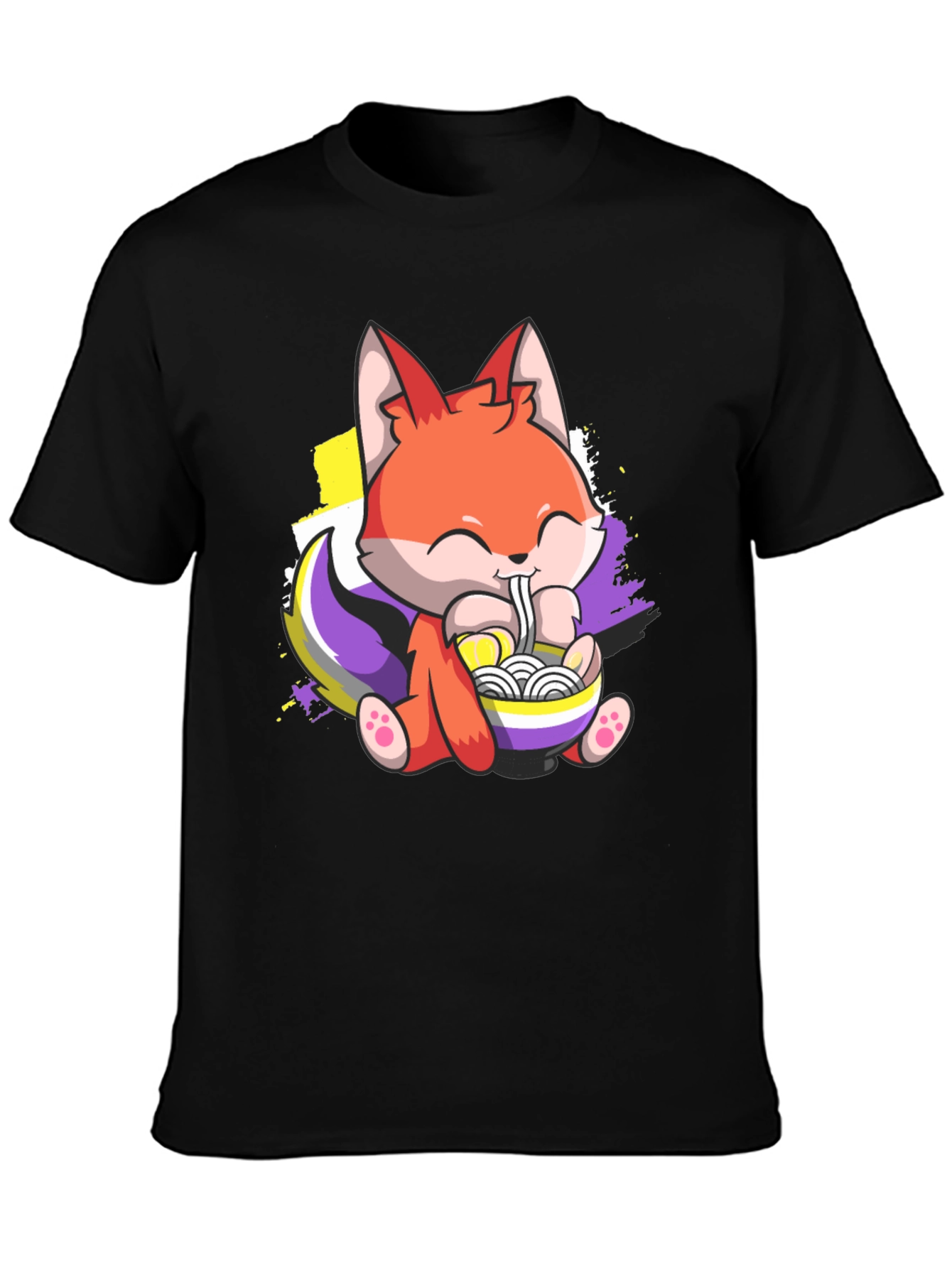 Cute Fox Ramen Lover T-Shirt