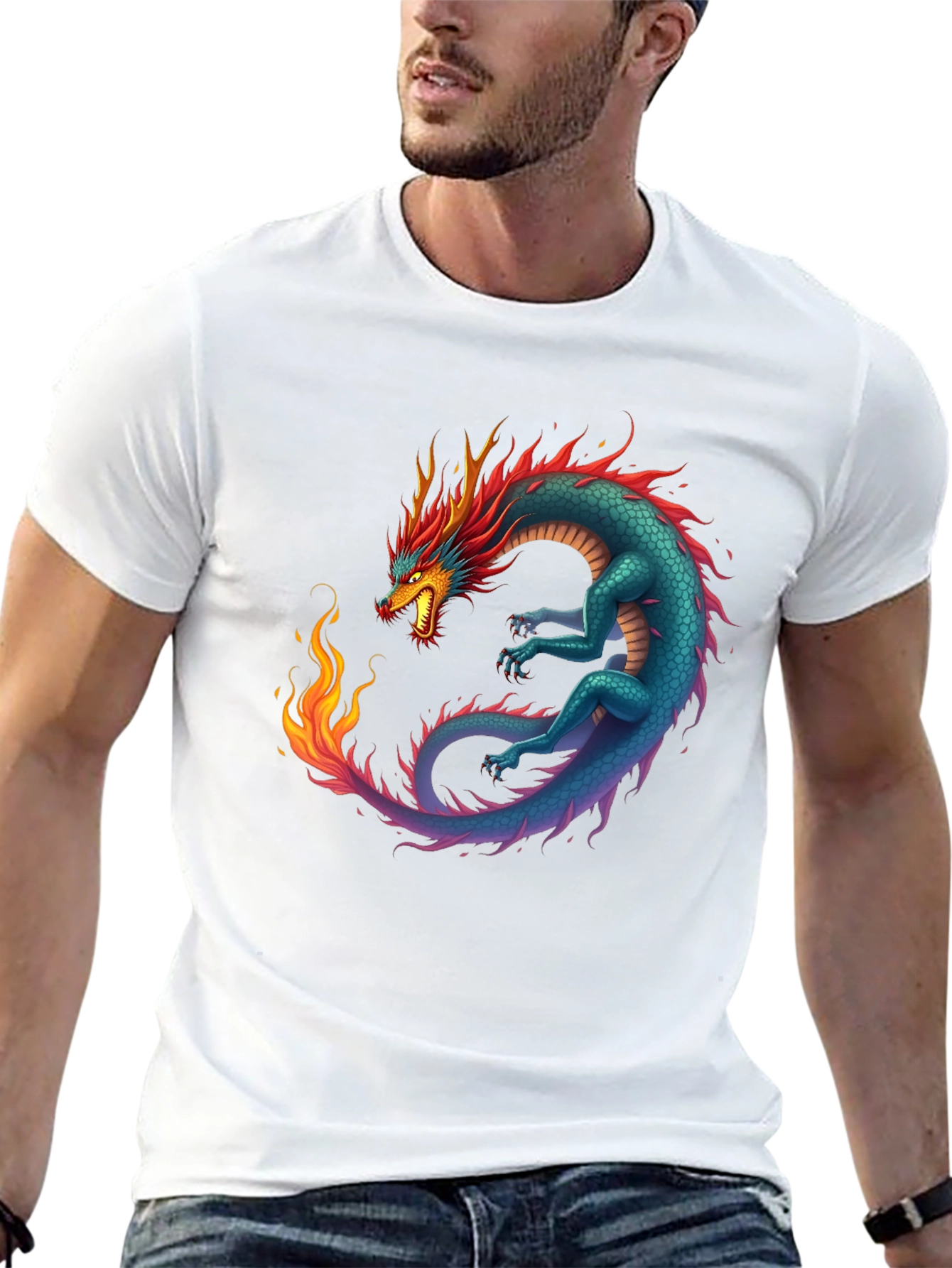 Dragon Graphic Tee - Mens Black T-Shirt