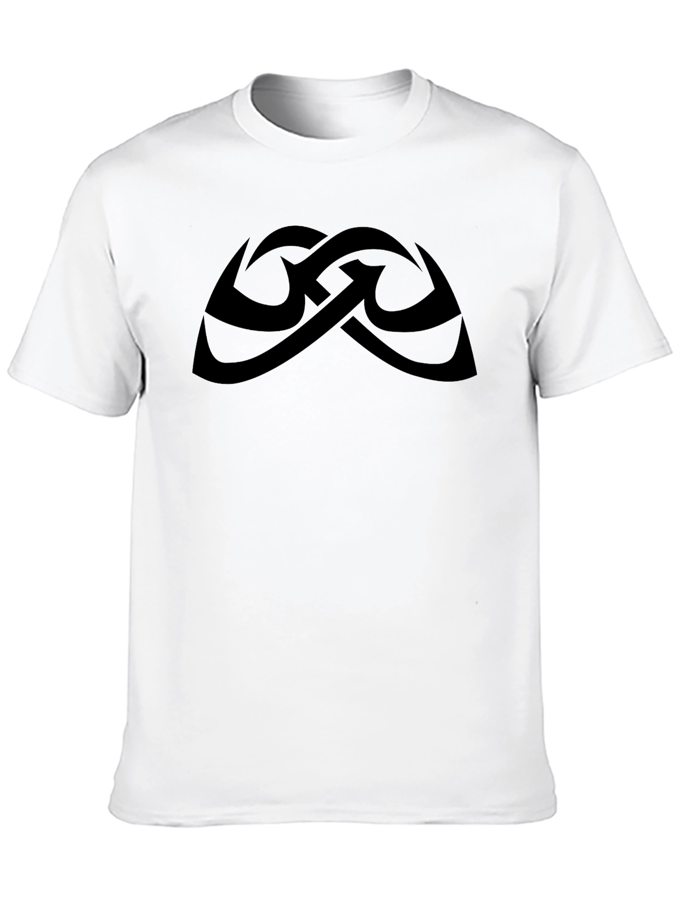 Mens Black T-Shirt with Abstract Graphic Design