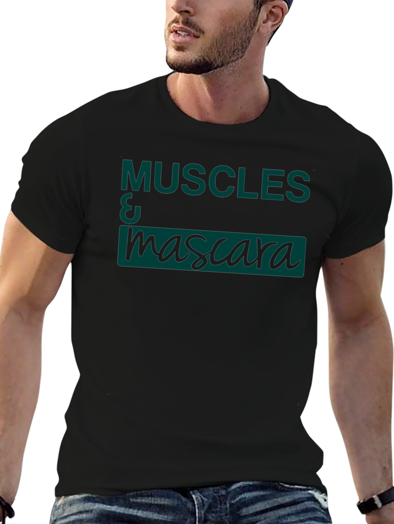 Muscles & Mascara Black Graphic T-Shirt