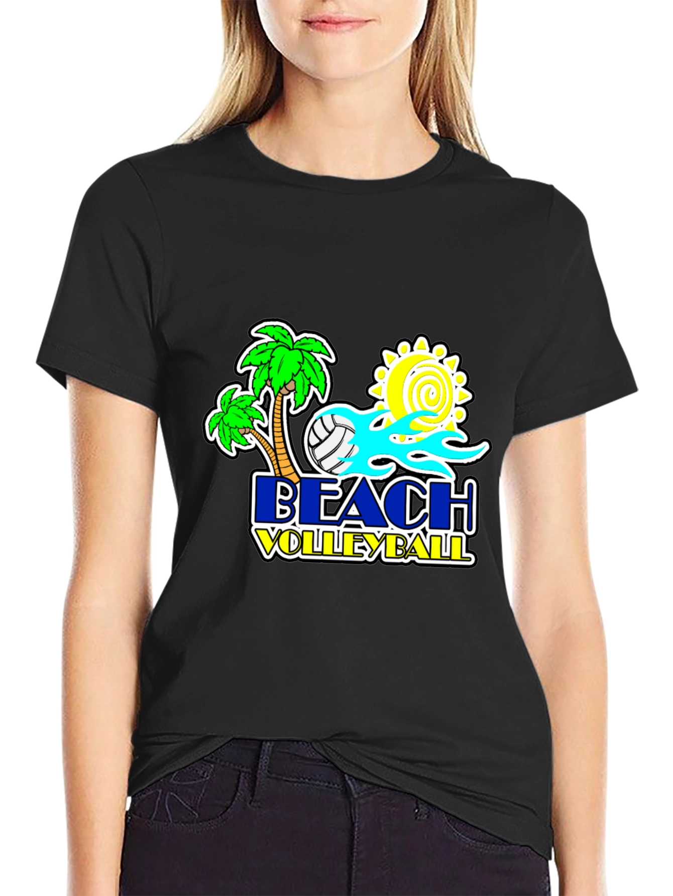 Beach Volleyball Graphic T-Shirt - Summer Ready