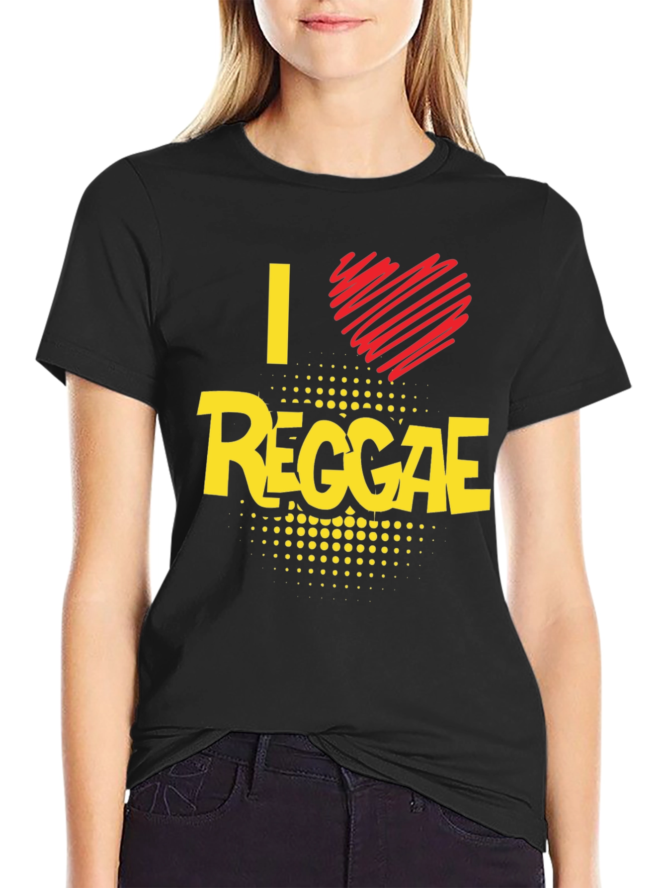 I Love Reggae Black T-Shirt