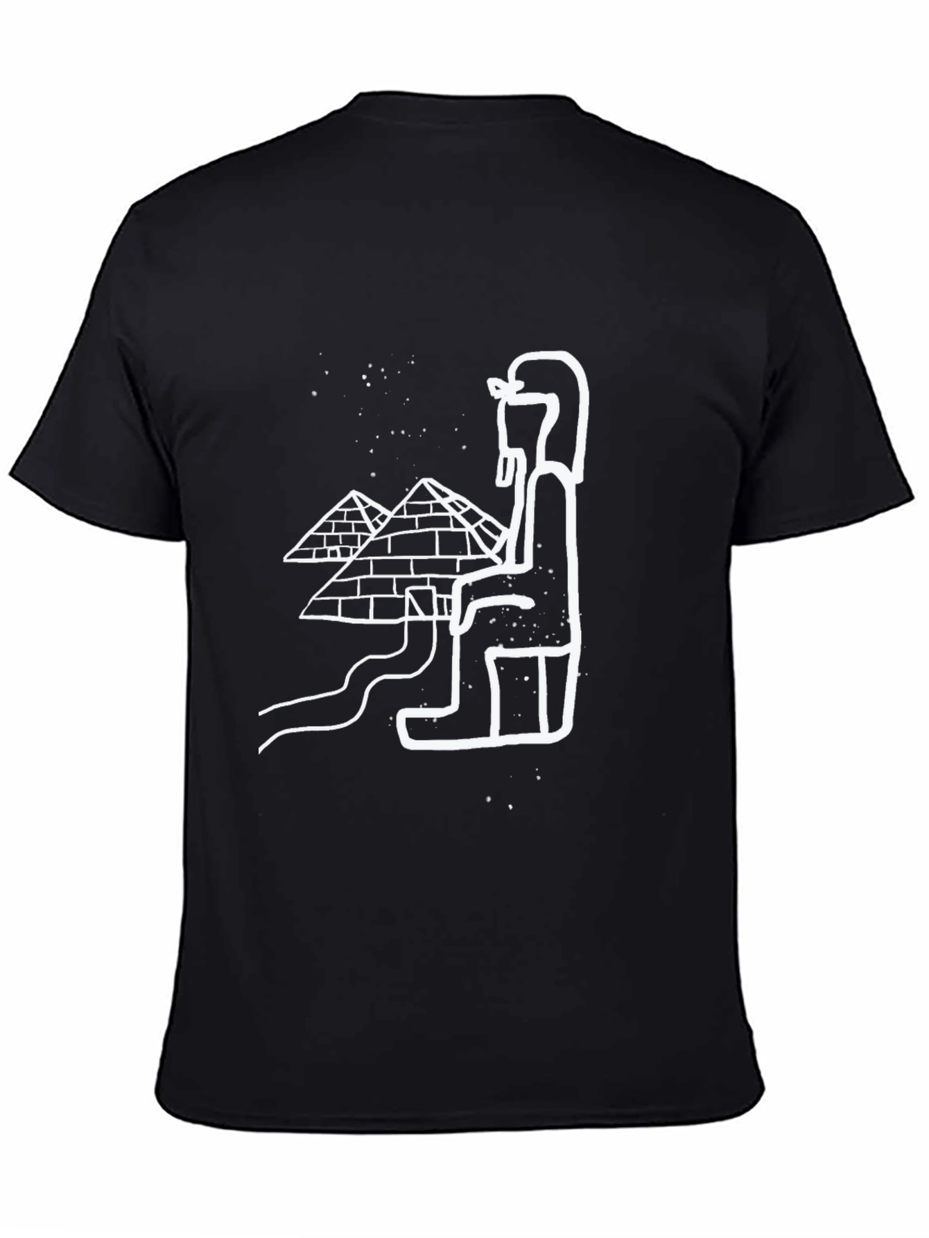 Egyptian Pyramids Graphic Tee - Black Cotton T-Shirt