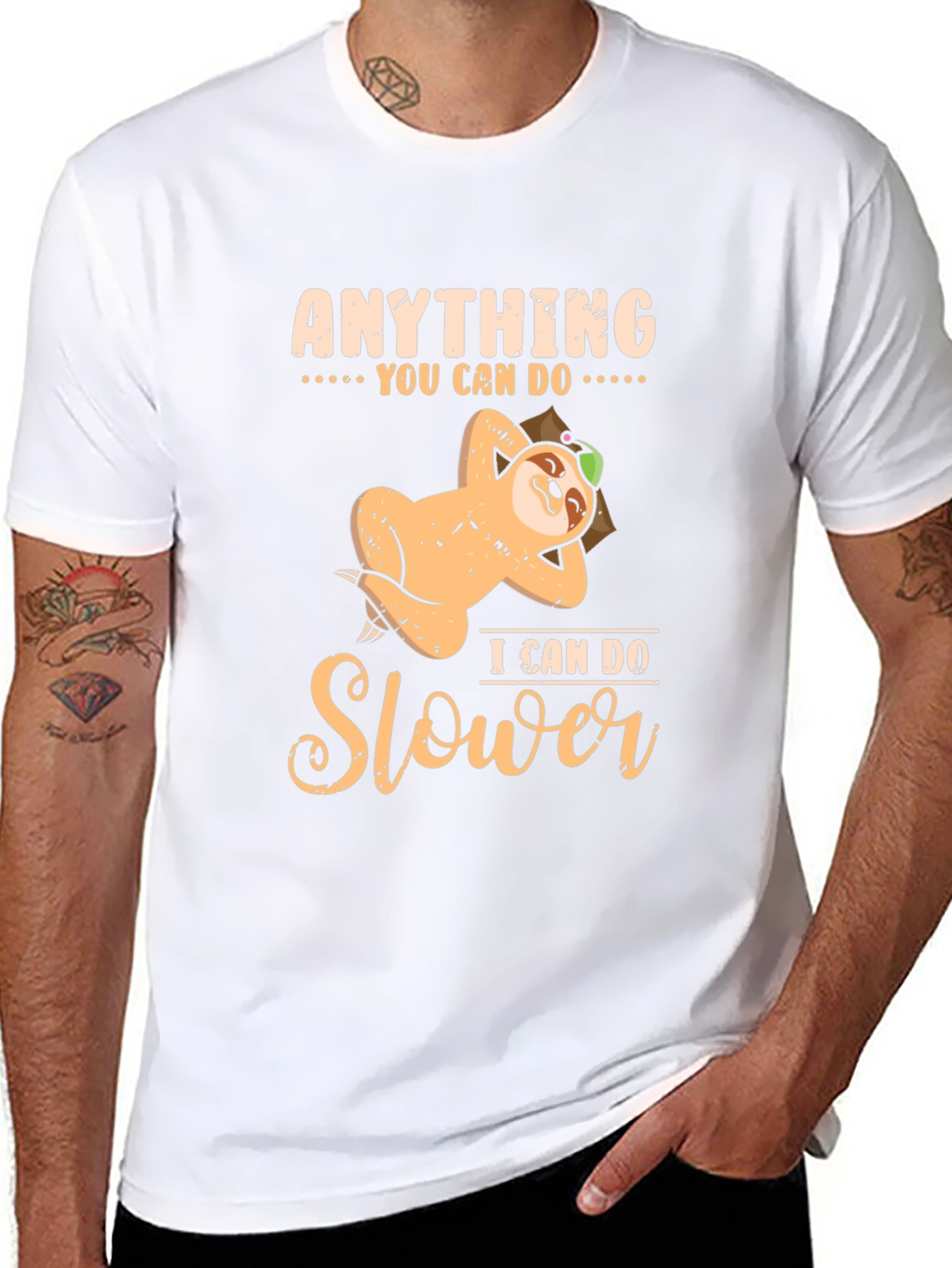 Funny Sloth T-Shirt: Anything You Can Do Slower
