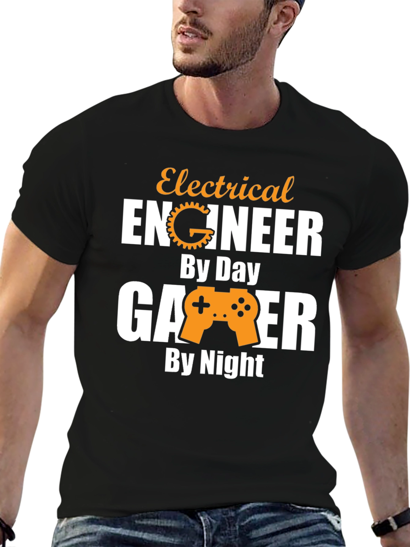 Electrical Engineer Gamer T-Shirt - Day & Night