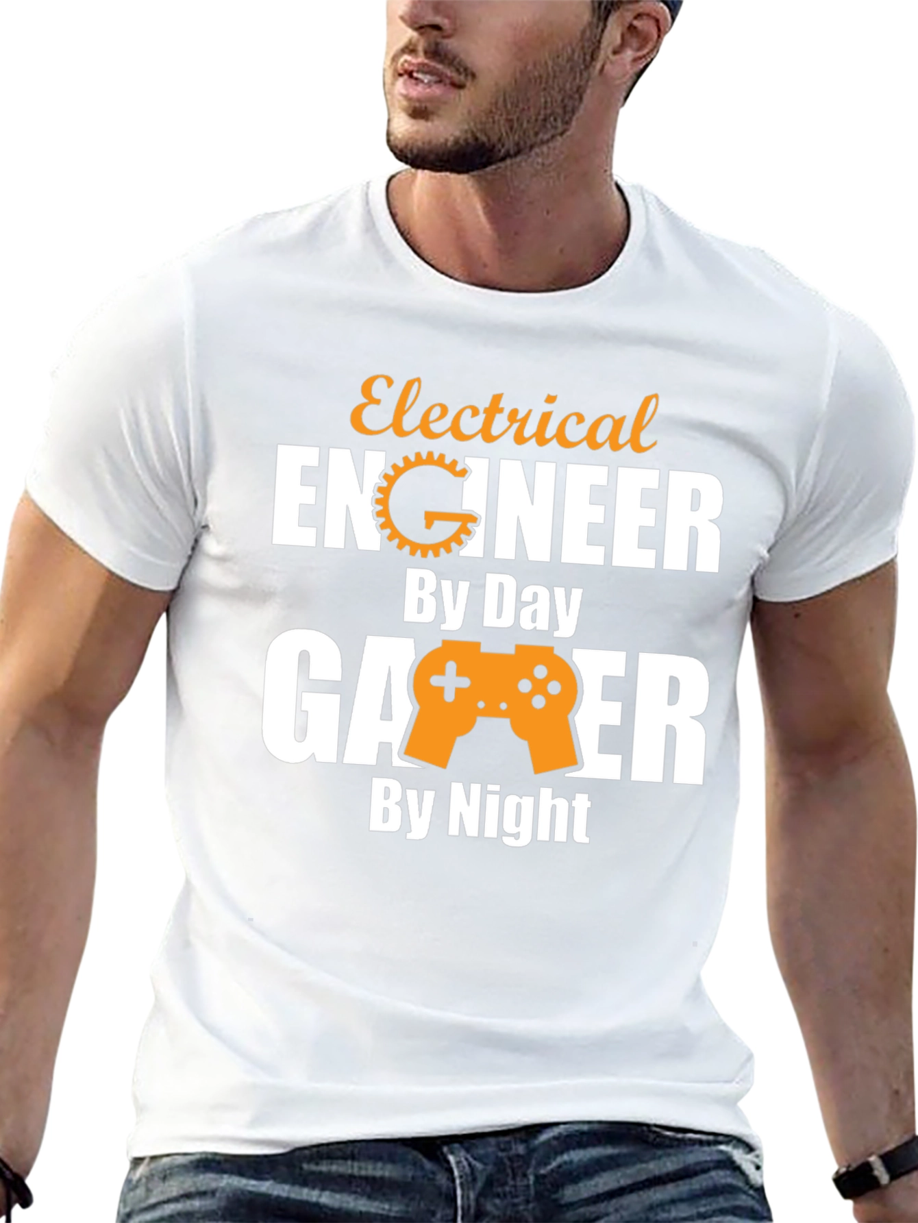 Electrical Engineer Gamer T-Shirt - Day & Night