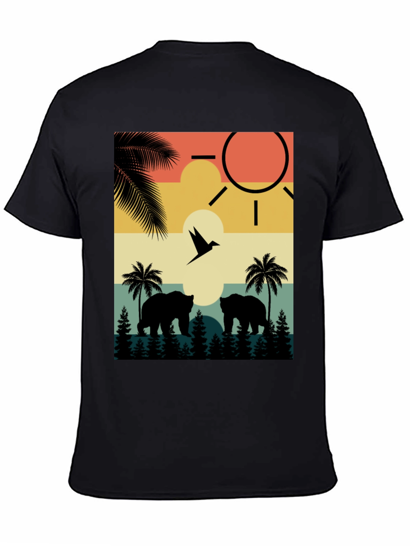 Sunset Bear Silhouette Graphic Tee