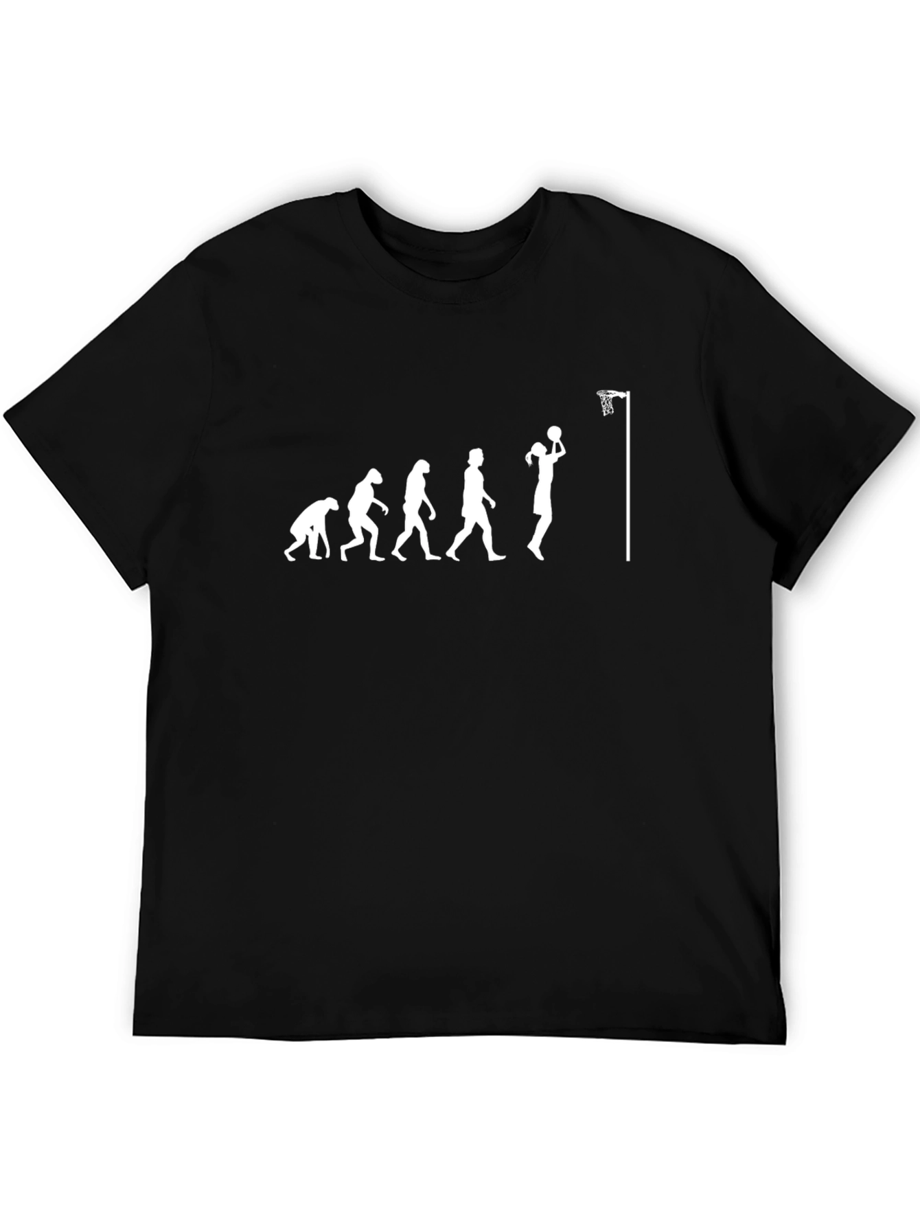 Evolution of Netball Black T-Shirt