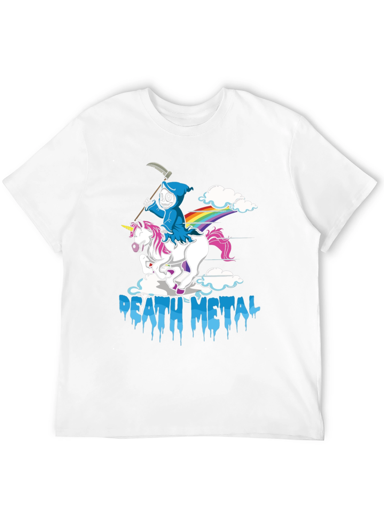 Death Metal Grim Reaper Unicorn T-Shirt