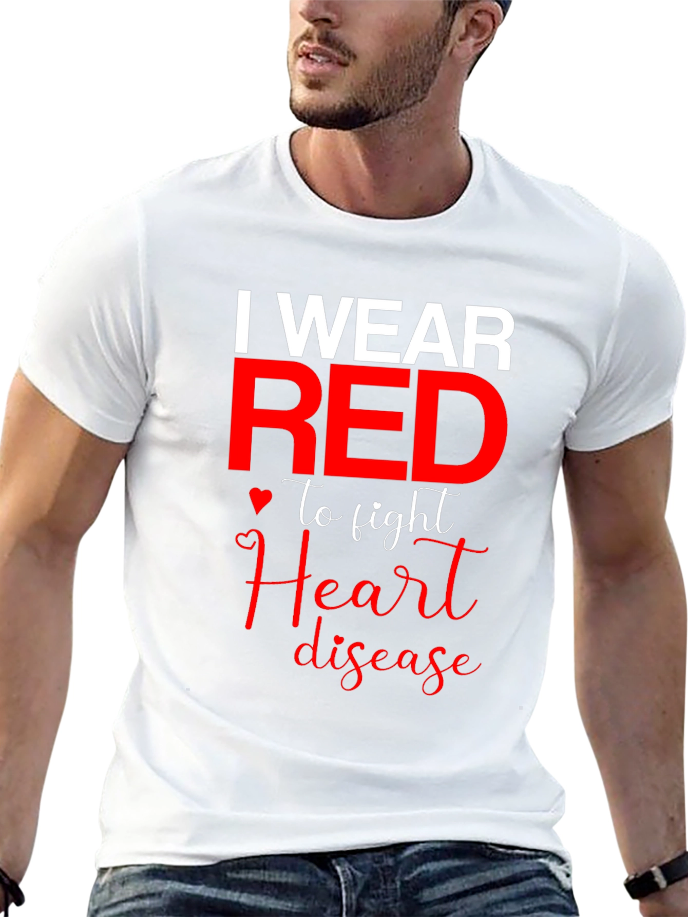 I Wear Red to Fight Heart Disease T-Shirt