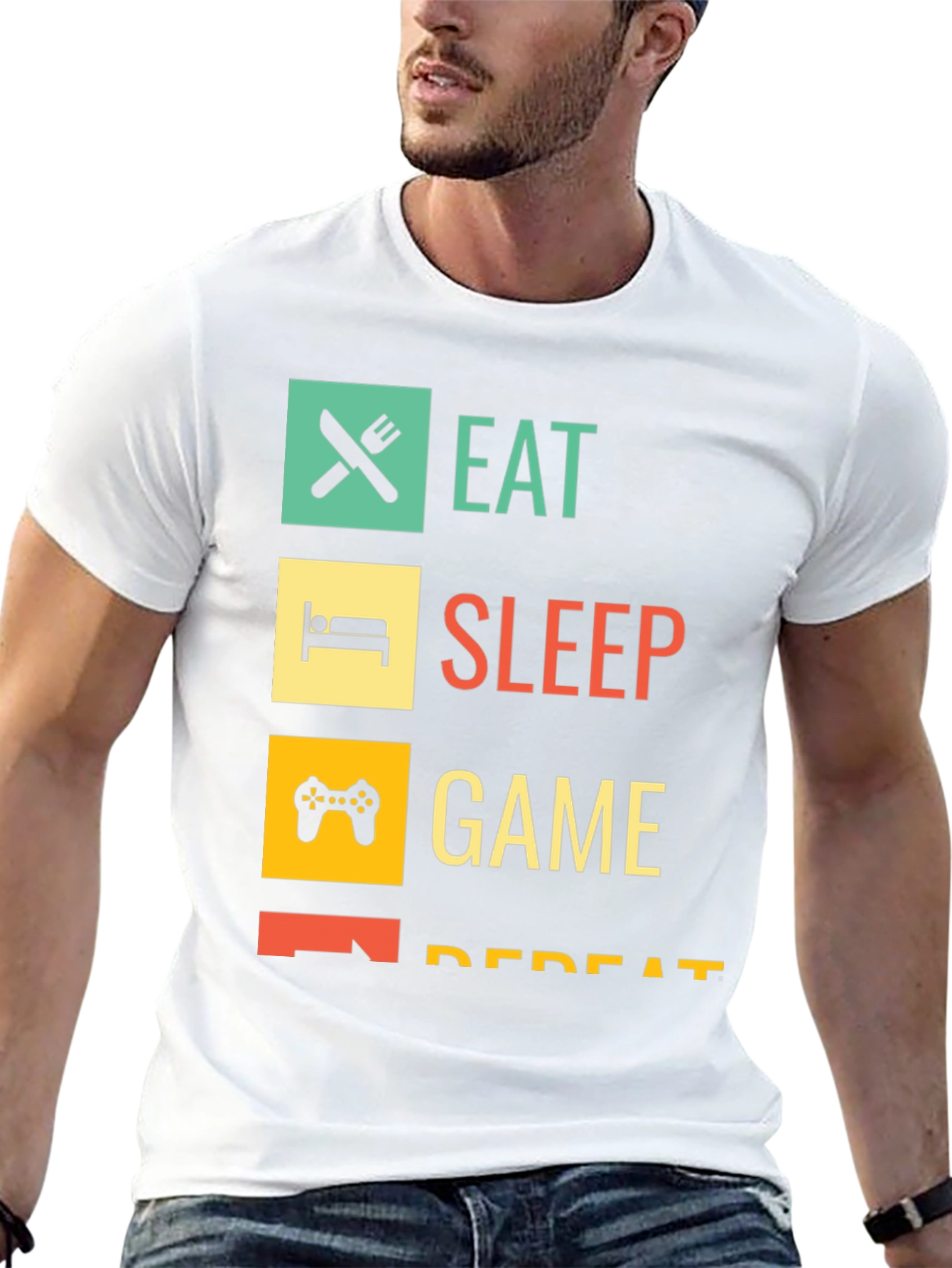 Eat Sleep Game Repeat Gamer T-Shirt