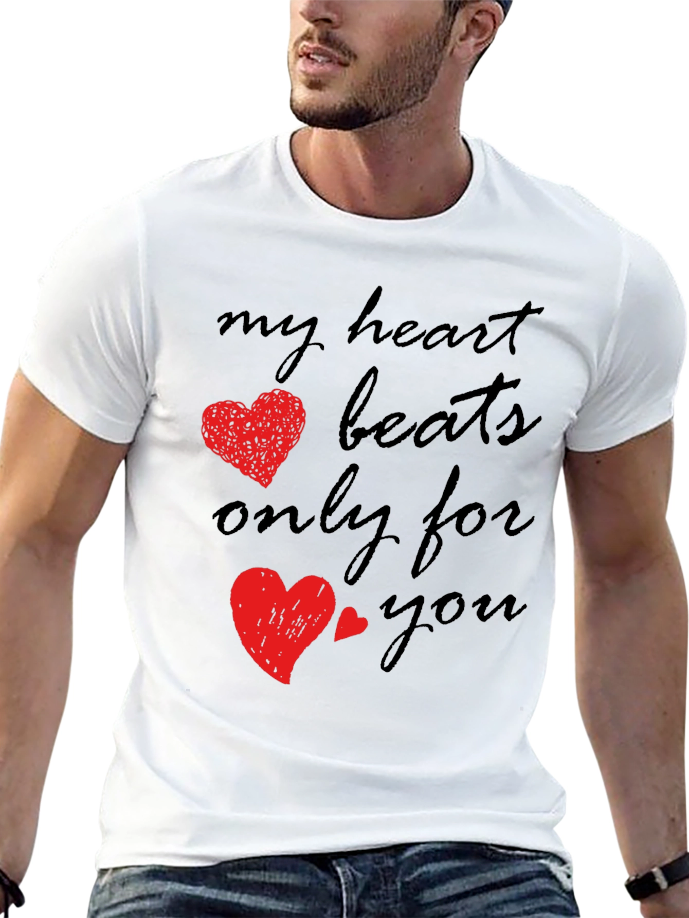 Romantic Heart Beats T-Shirt - Valentines Day Gift