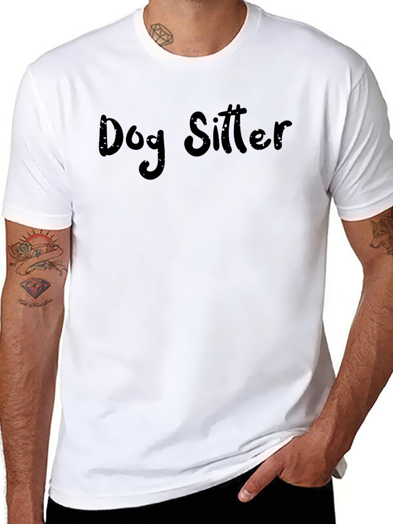 Dog Sitter Black T-Shirt - Comfortable & Casual
