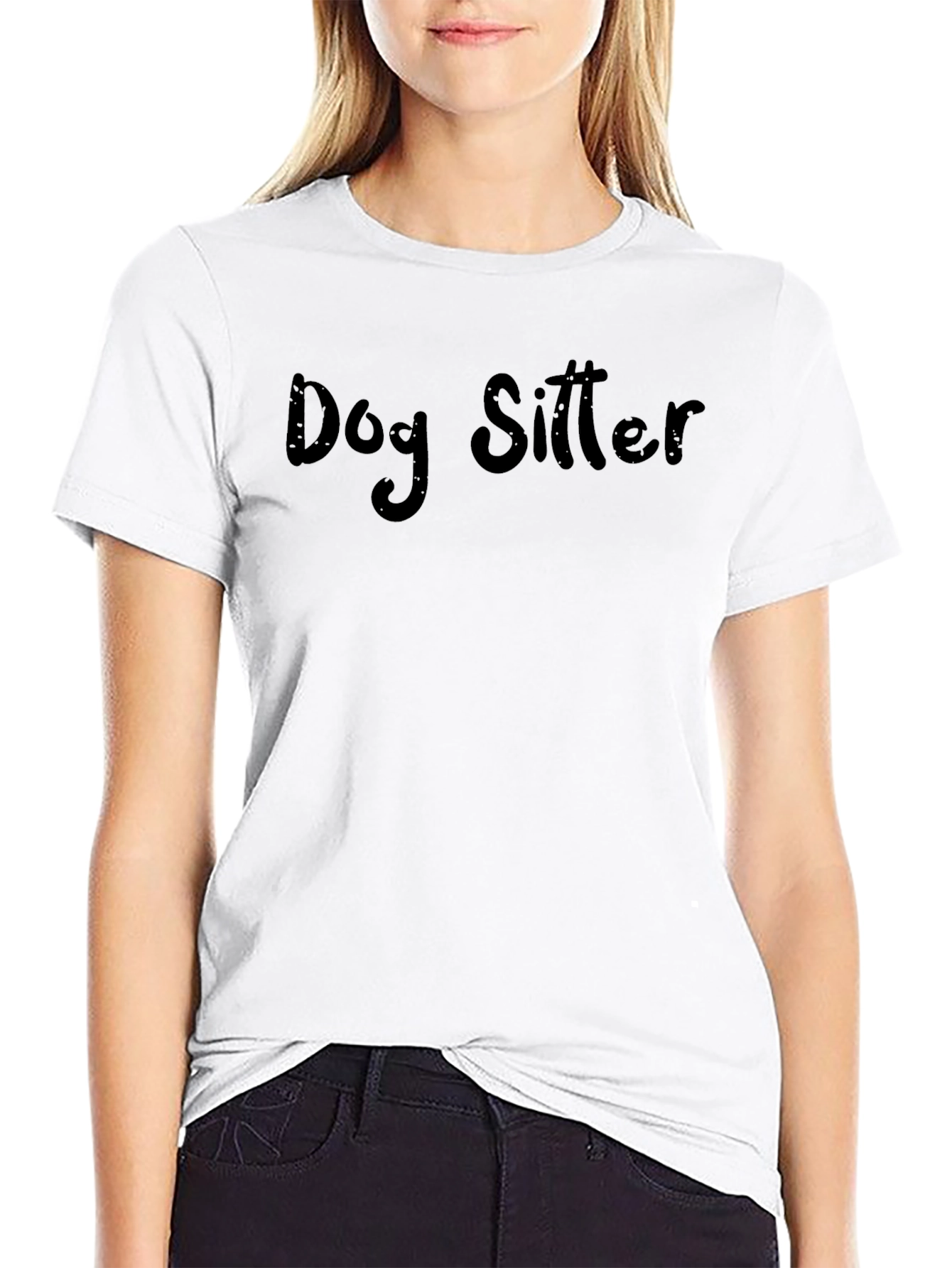 Dog Sitter Black T-Shirt - Comfortable & Casual