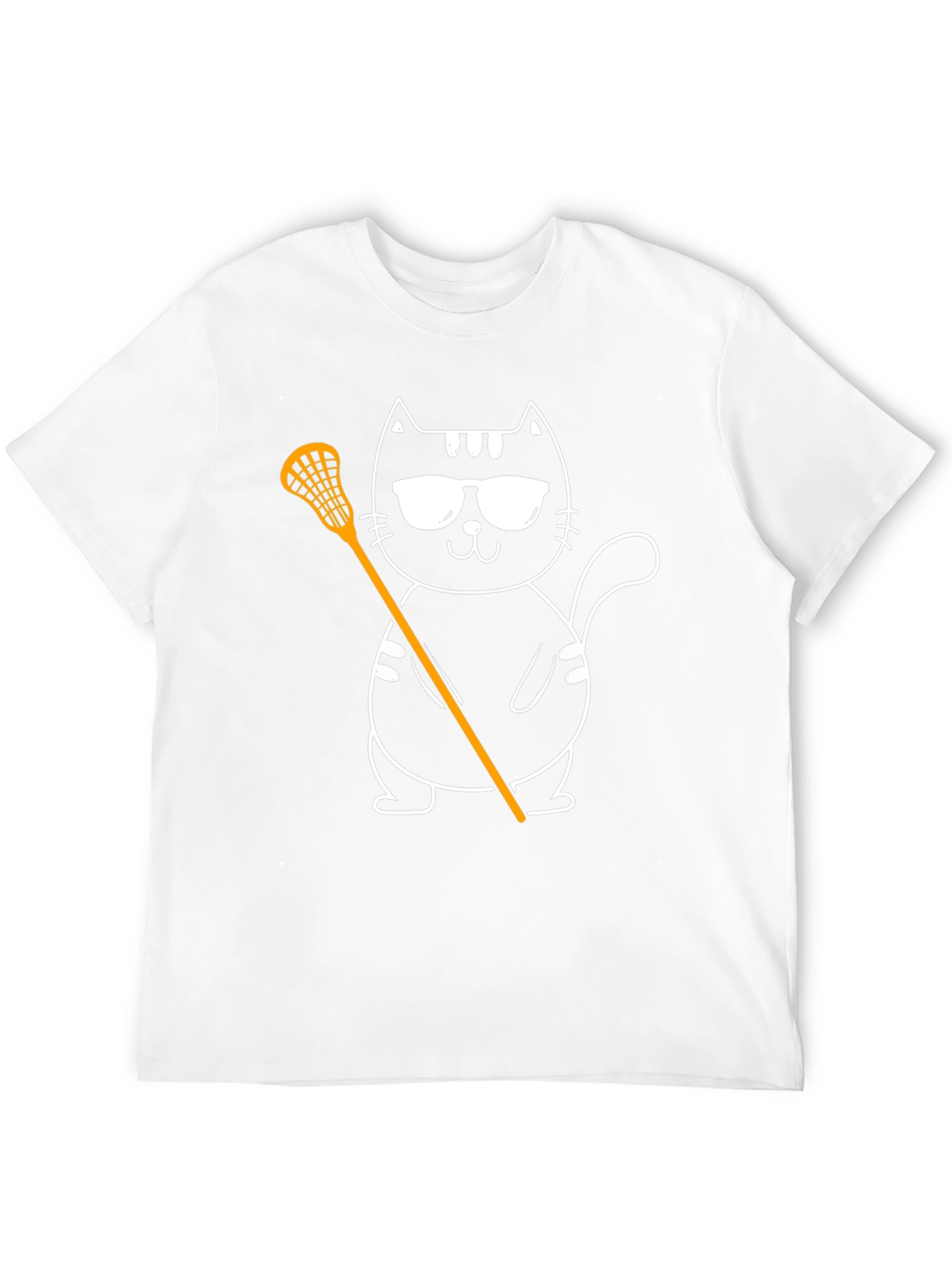 Cool Cat Lacrosse Tee - Black Graphic T-Shirt