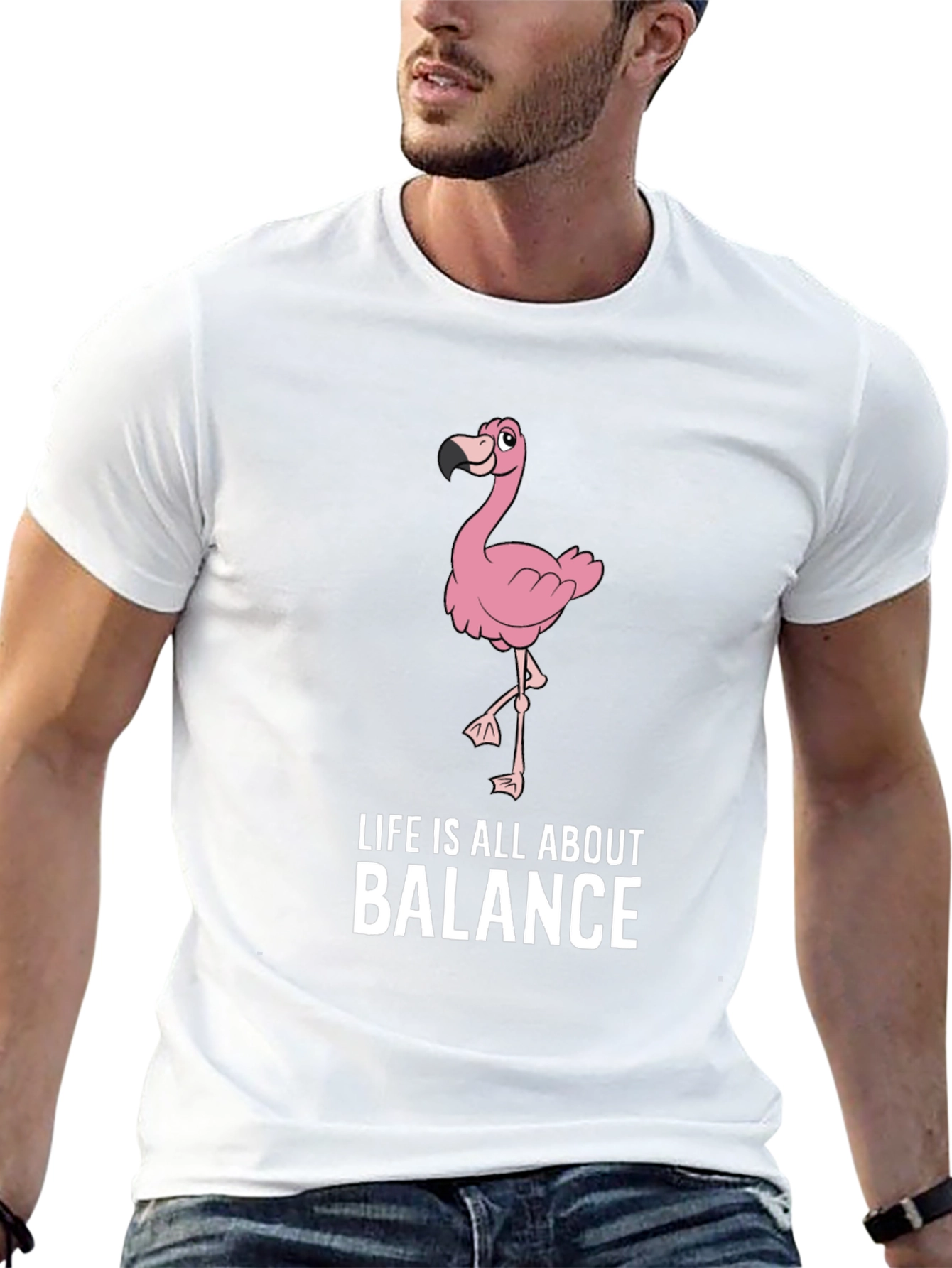 Life is About Balance Flamingo T-Shirt