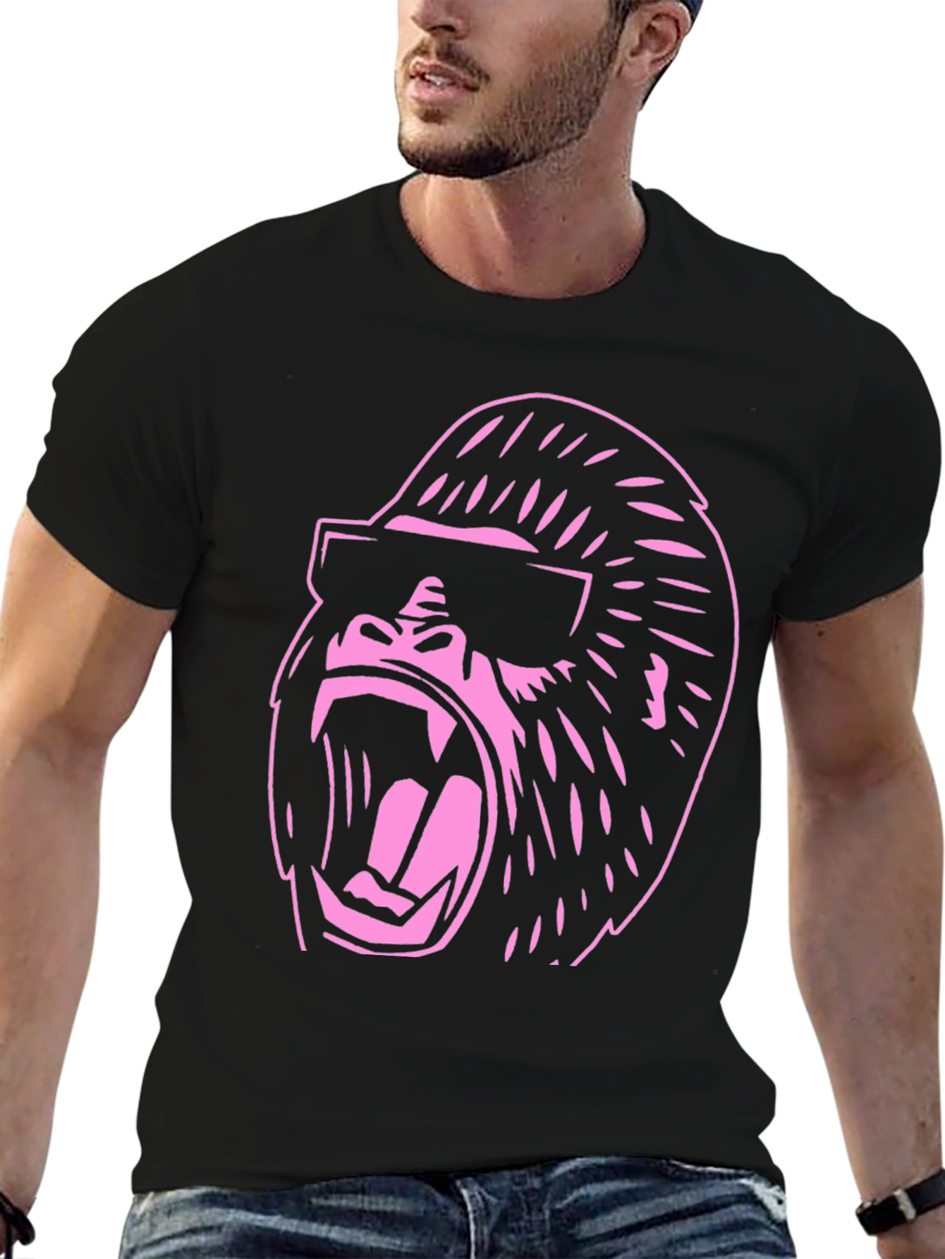 Cool Gorilla Graphic T-Shirt - Black