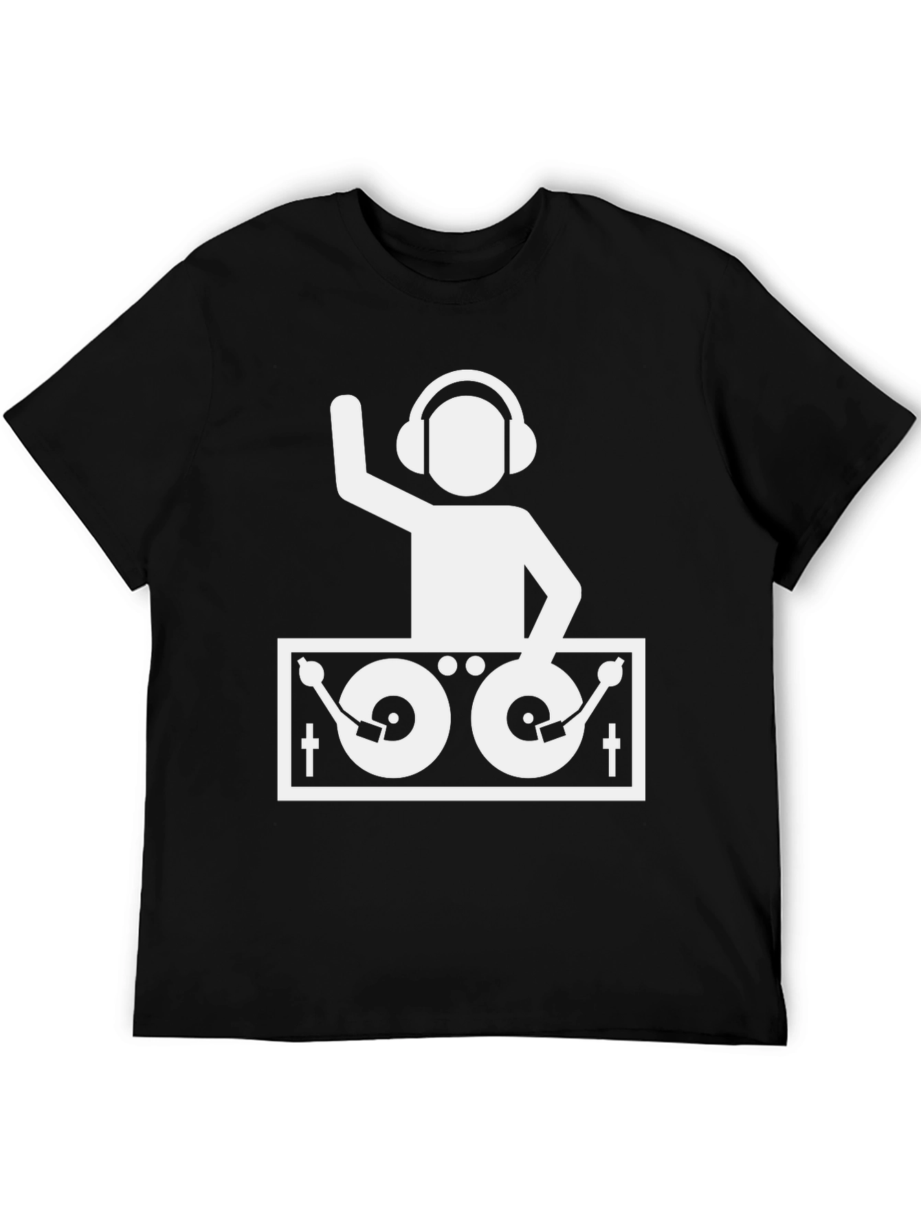 DJ Turntable Graphic T-Shirt - Black