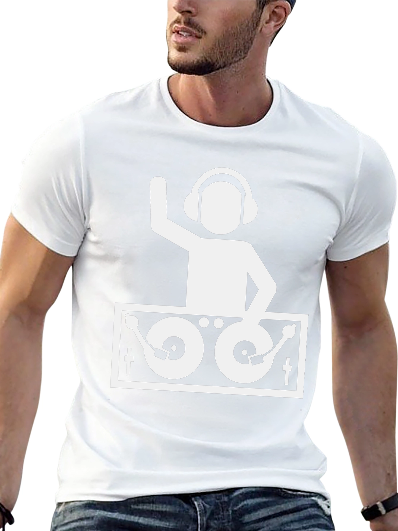 DJ Turntable Graphic T-Shirt - Black