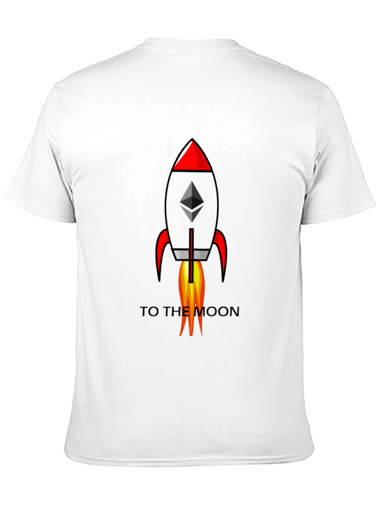 Ethereum Rocket to the Moon Black T-Shirt
