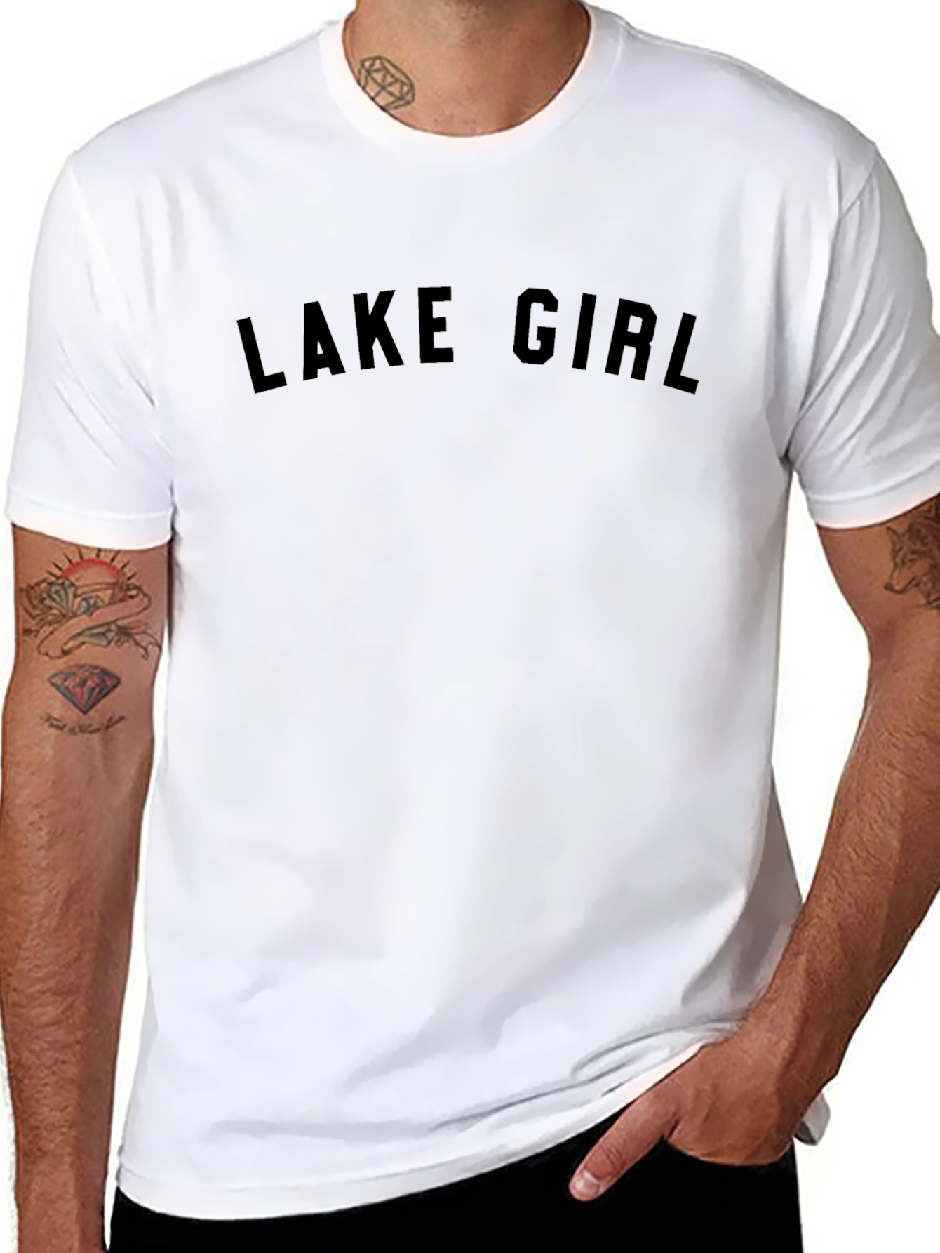 Lake Girl Black Graphic Tee Shirt