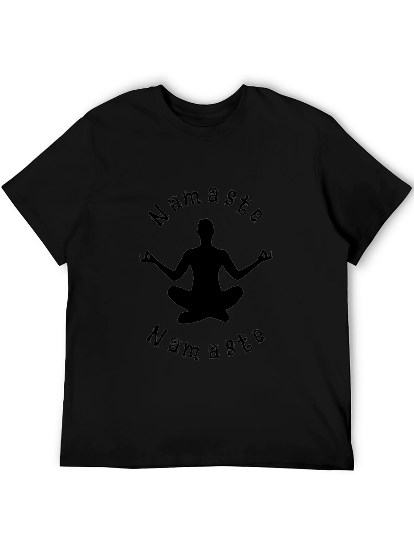Namaste Yoga Meditation T-Shirt - Black Graphic Tee