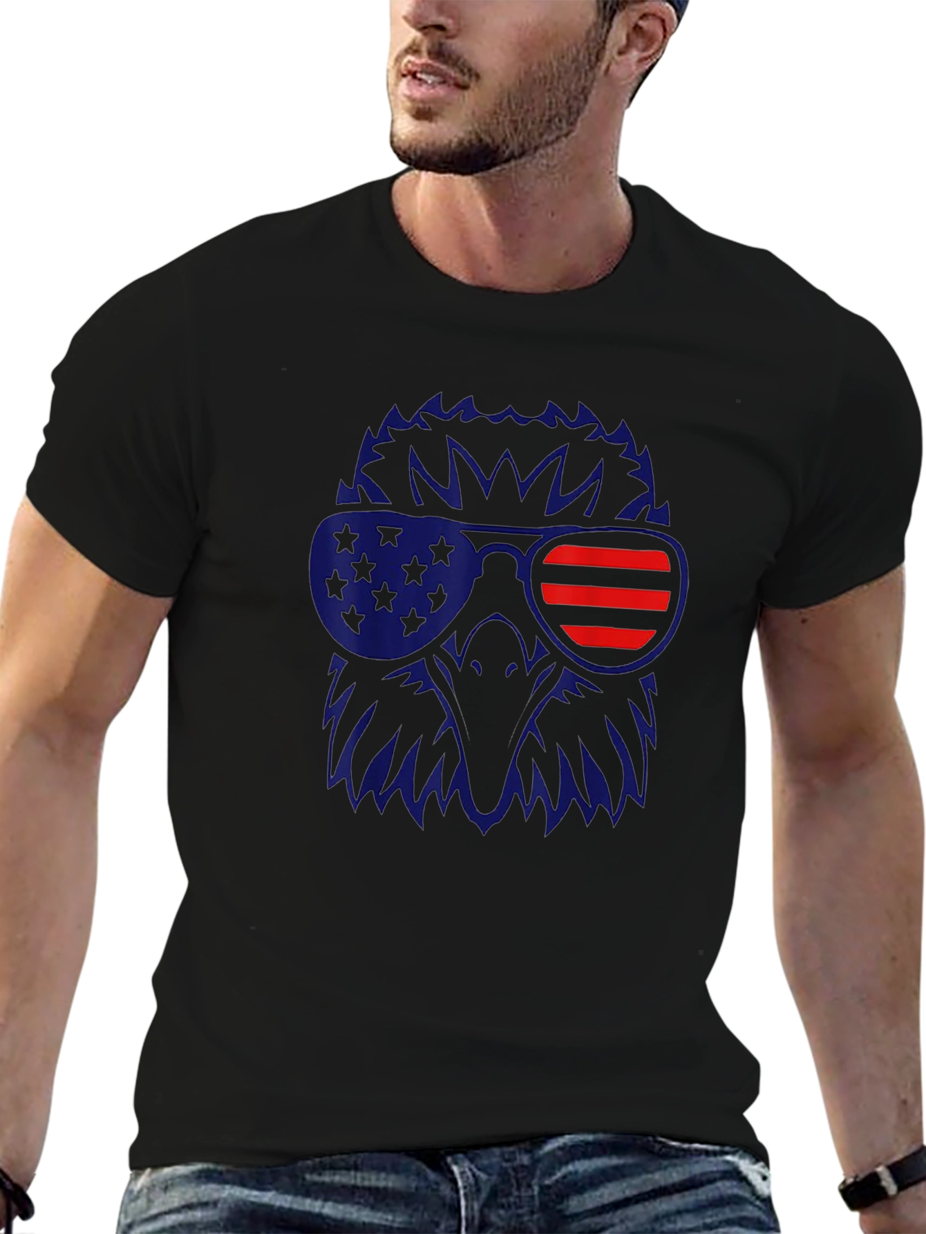Patriotic Eagle Sunglasses T-Shirt