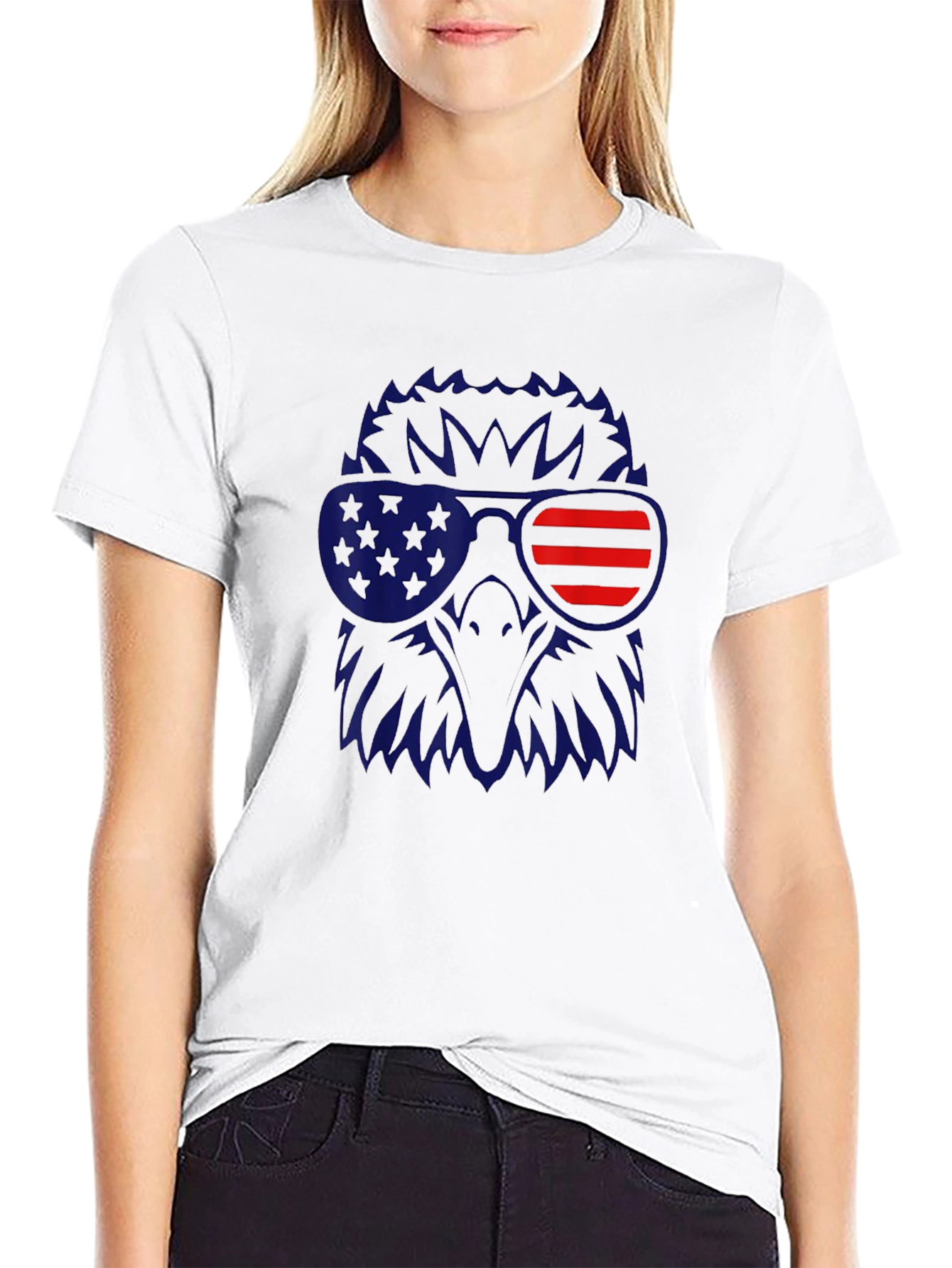 Patriotic Eagle Sunglasses T-Shirt