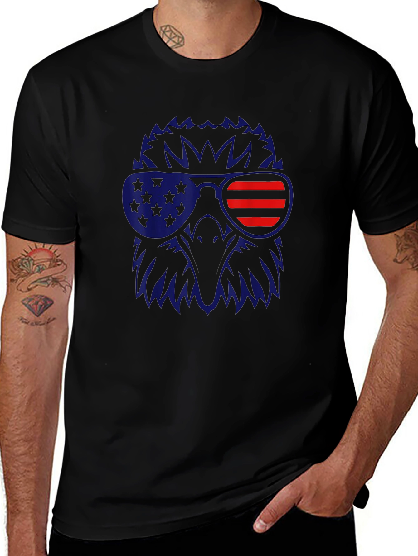 Patriotic Eagle Sunglasses T-Shirt