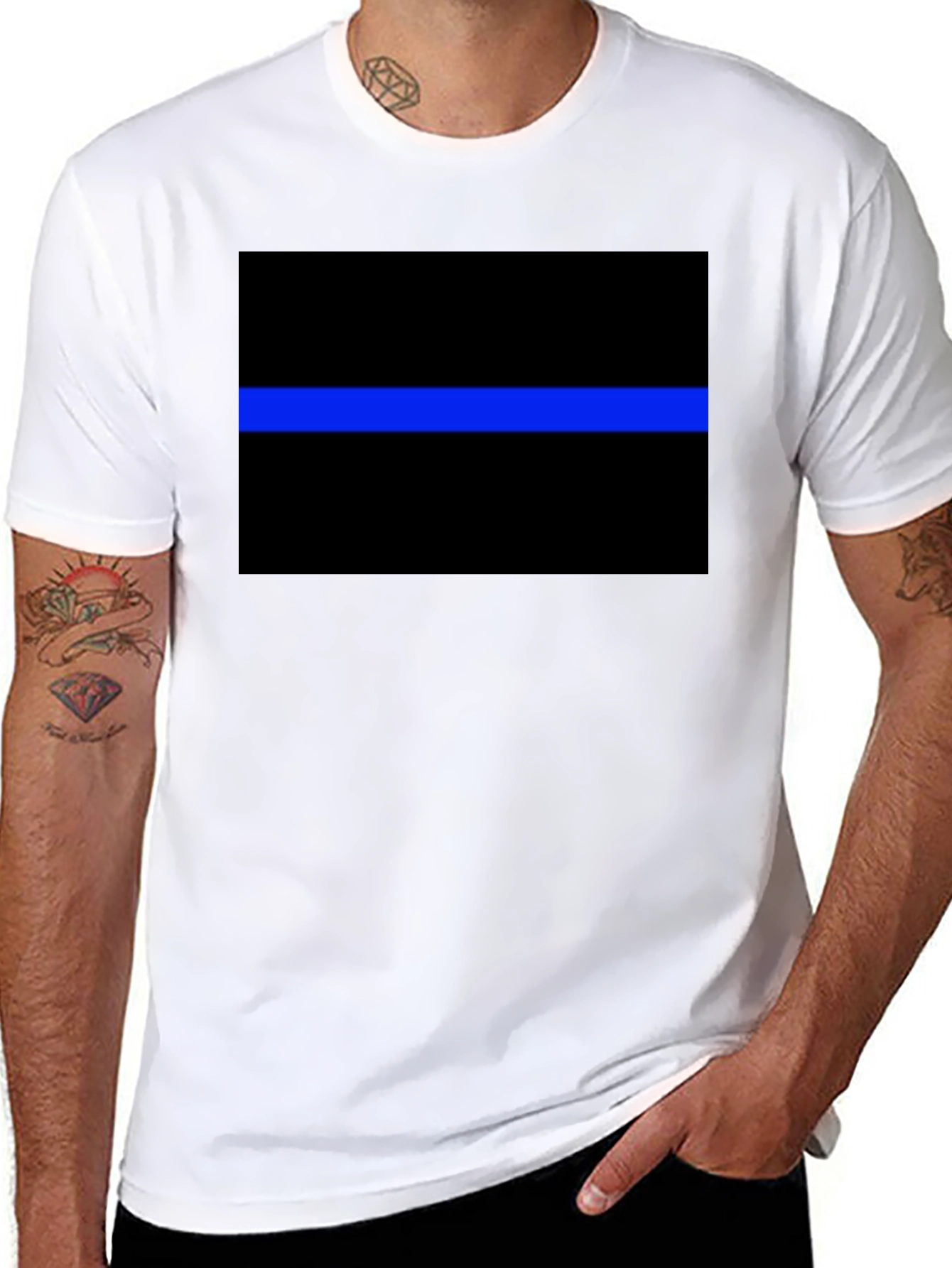 Thin Blue Line Graphic T-Shirt