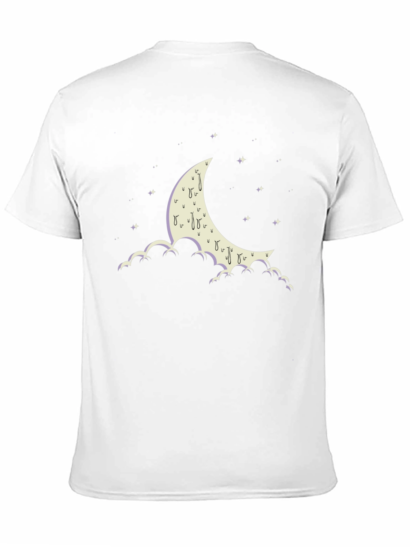 Moon & Clouds Graphic Tee - Black
