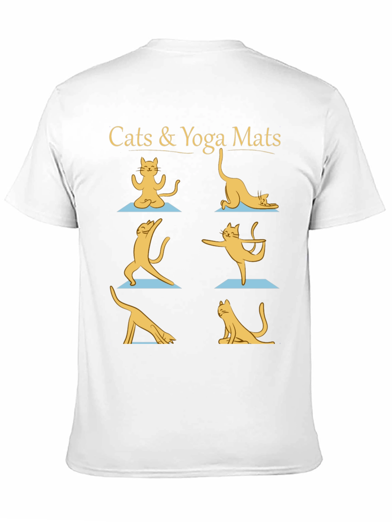 Cats & Yoga Mats Graphic Tee - Black