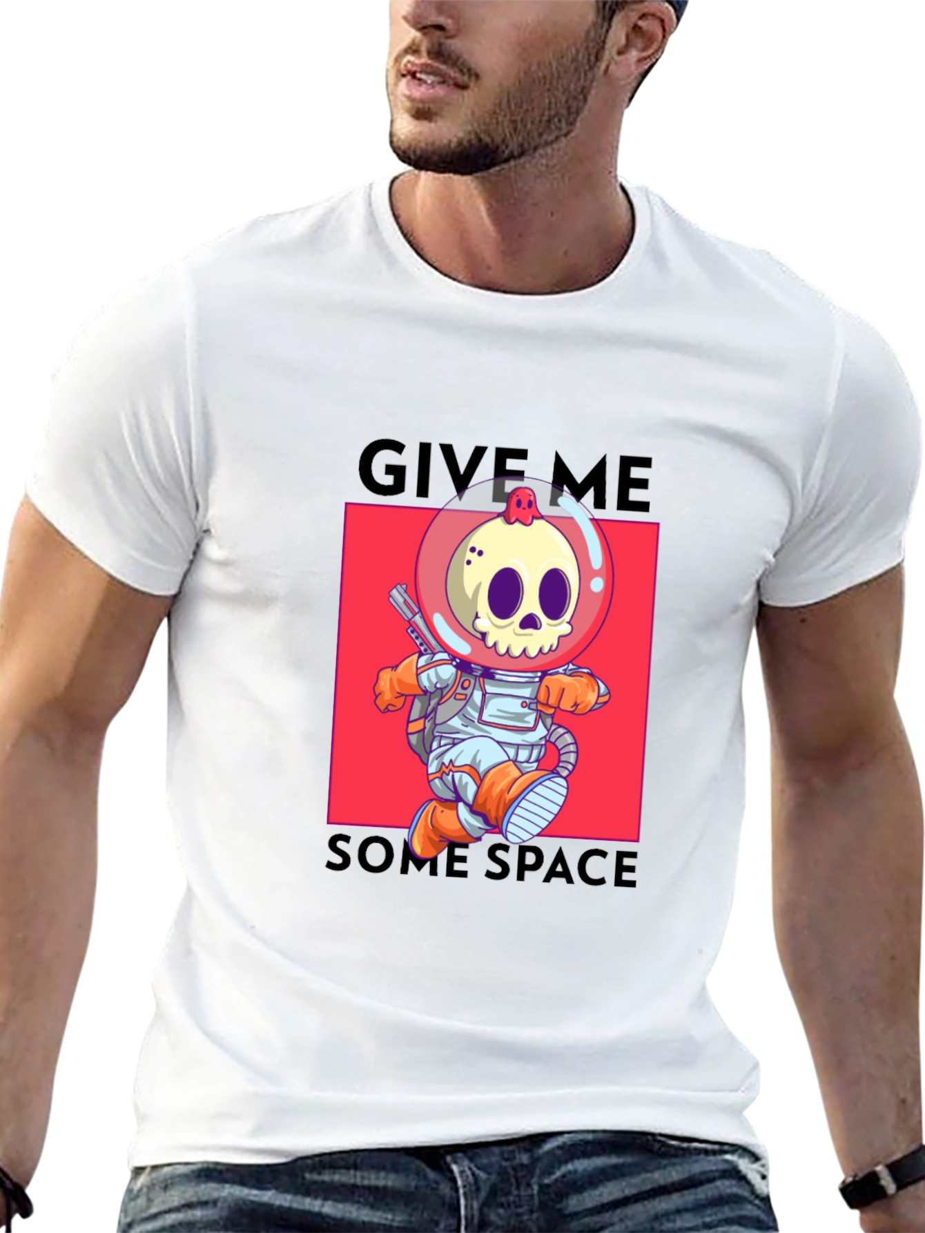 Give Me Some Space T-Shirt - Skull Astronaut