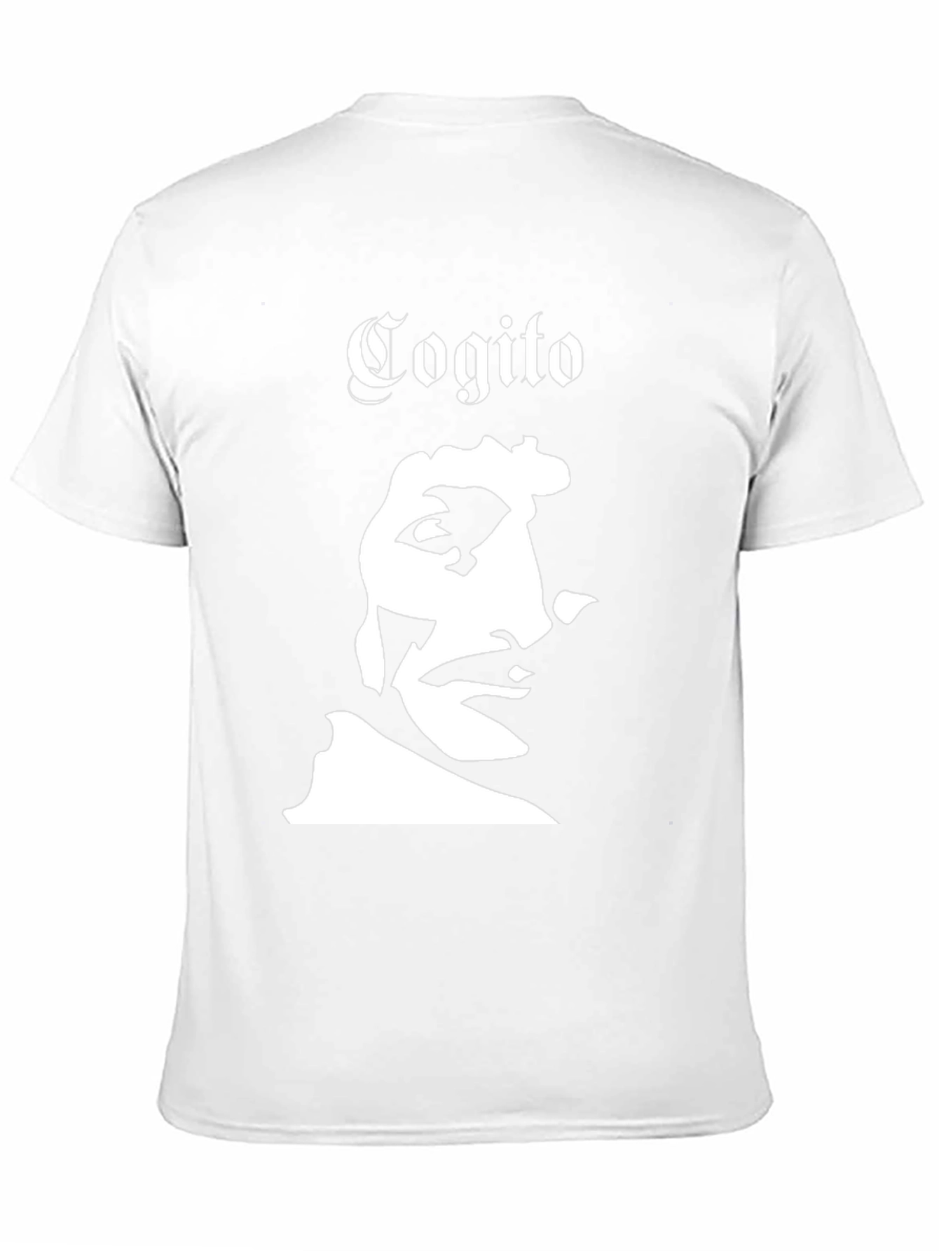 Cogito T-Shirt Black Graphic Tee Portrait Design