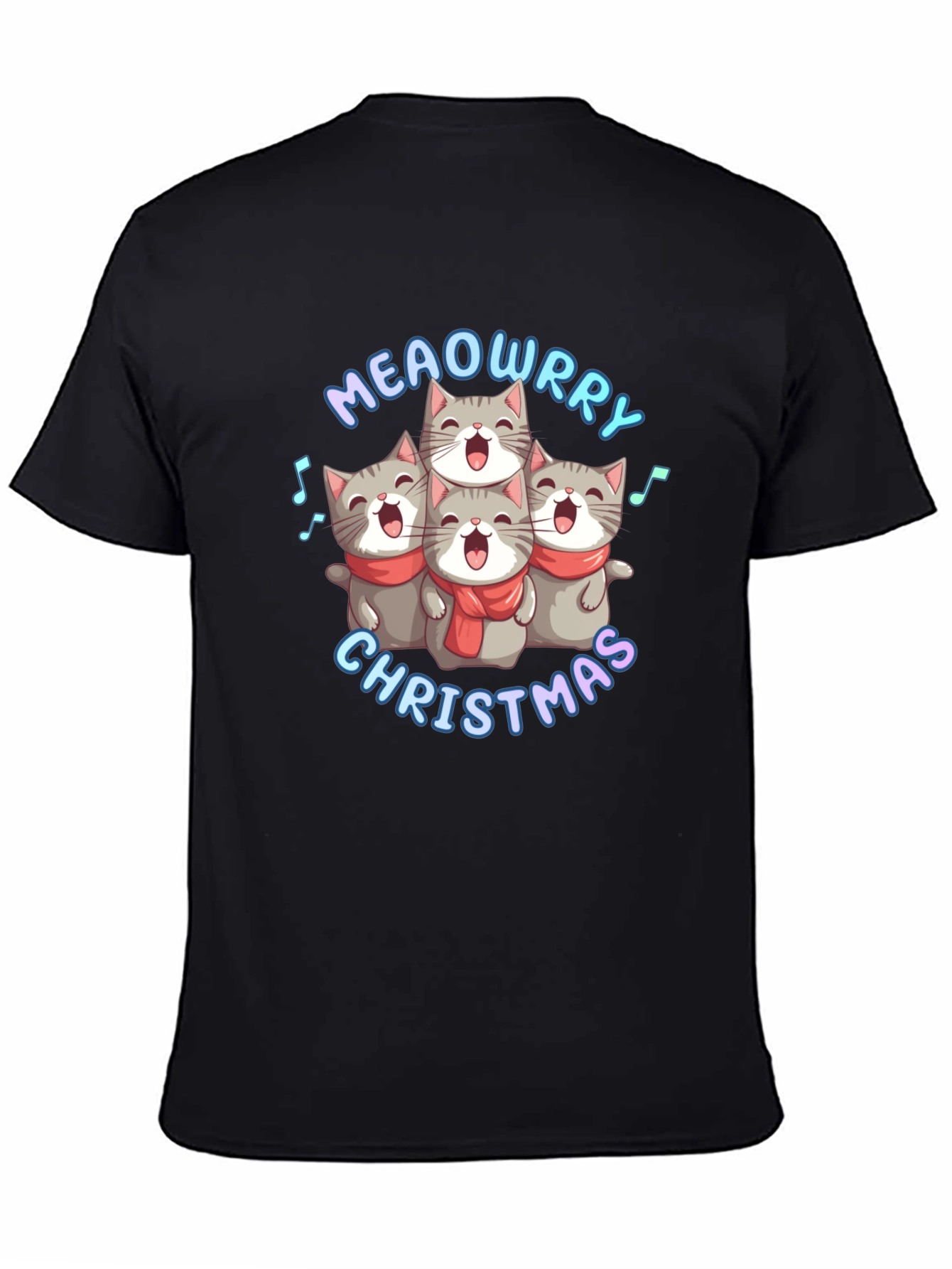 Meowrry Christmas Cat Choir T-Shirt