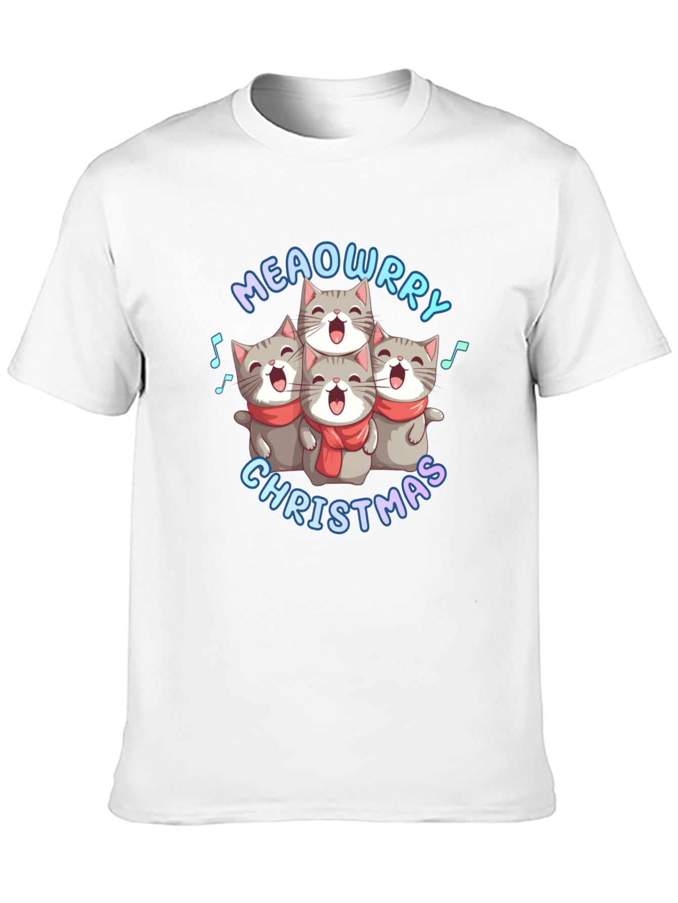 Meowrry Christmas Cat Choir T-Shirt