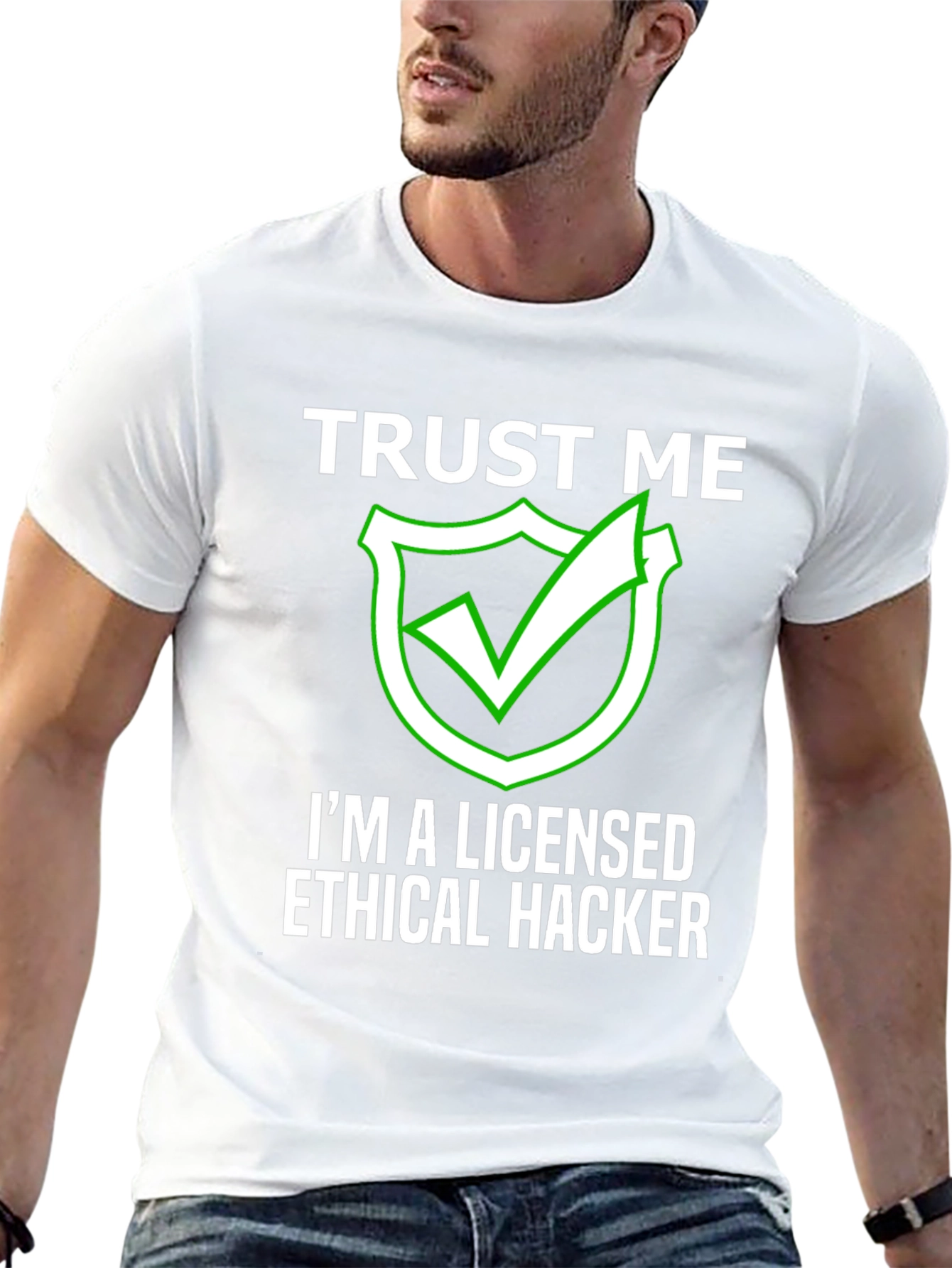 Ethical Hacker Licensed Funny Black T-Shirt