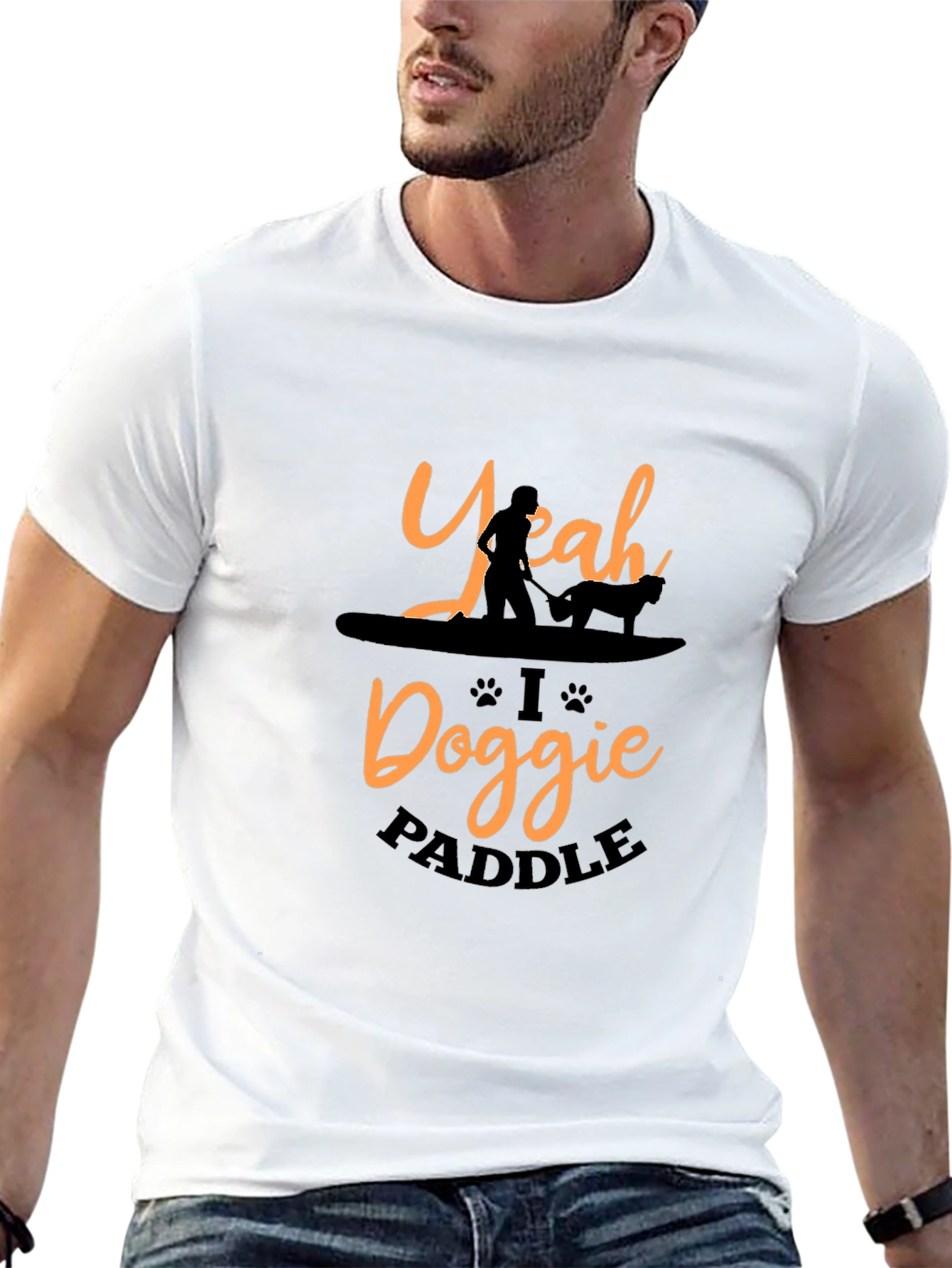 Yeah I Doggie Paddle Black T-Shirt