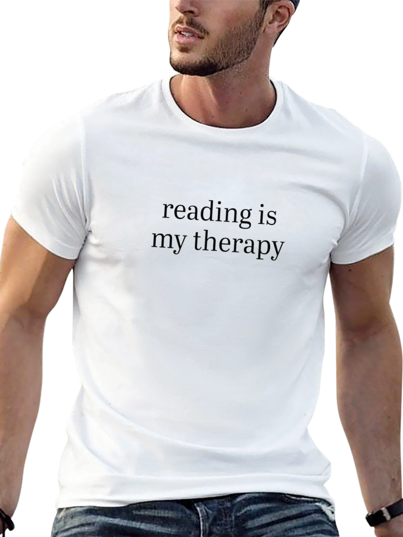 Reading is My Therapy T-Shirt - Black